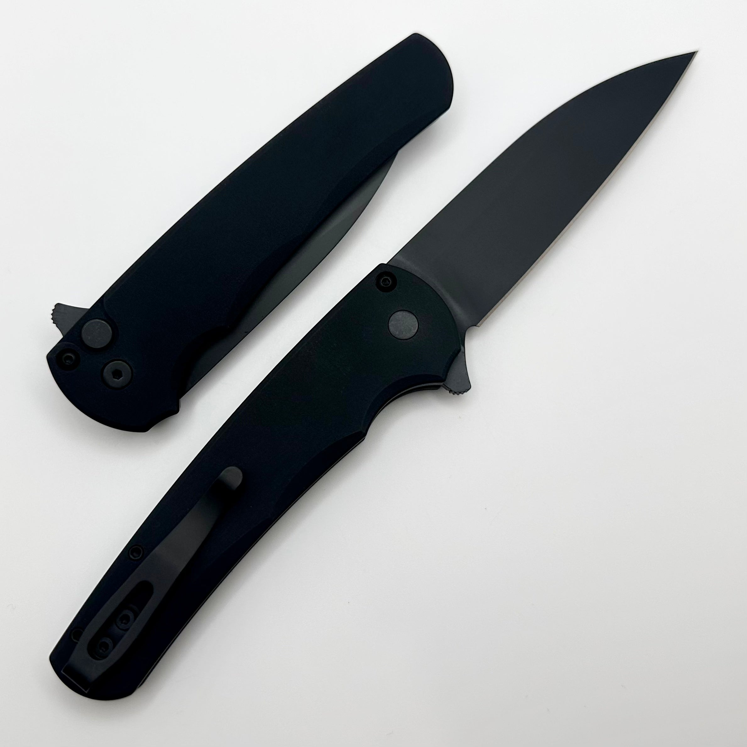 Pro-Tech Malibu Ultimate EDC Knife - Black Handle & DLC MagnaCut Wharncliffe Blade