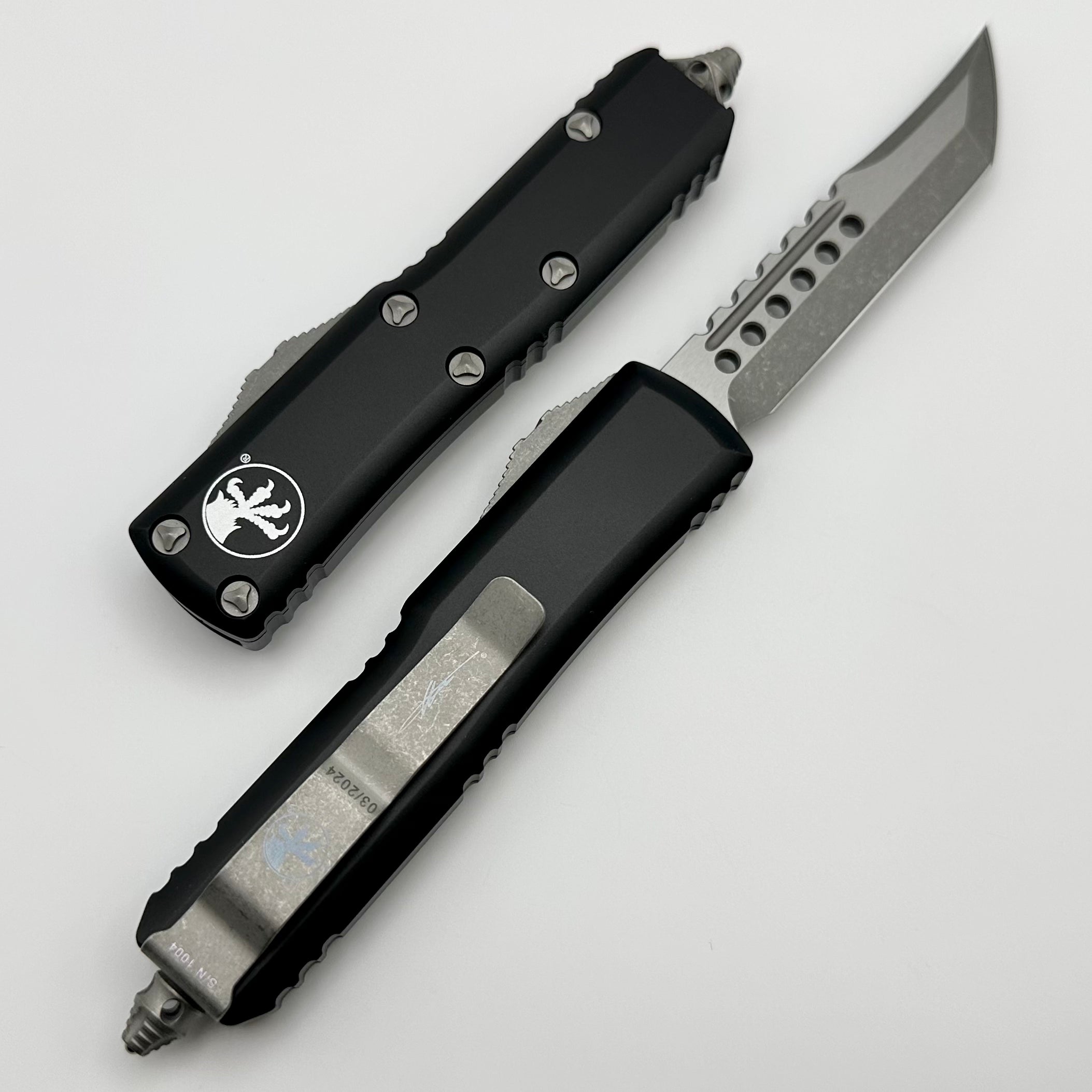 Microtech UTX-85 Hellhound Apocalyptic & Black Tactical Knife - Ultimate EDC Companion