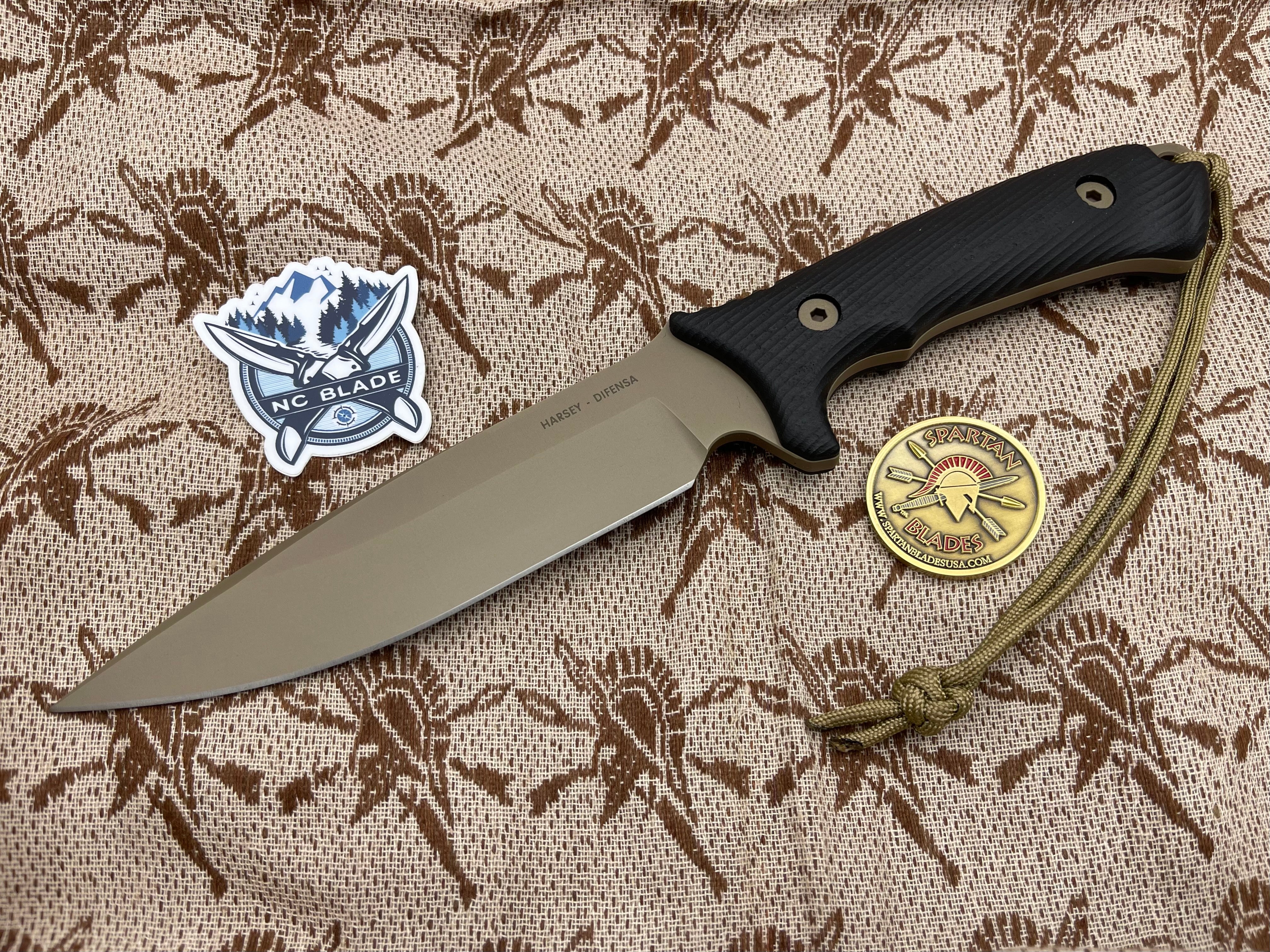 Spartan Blades Harsey Difensa FDE Tactical Knife - Premium Combat Blade