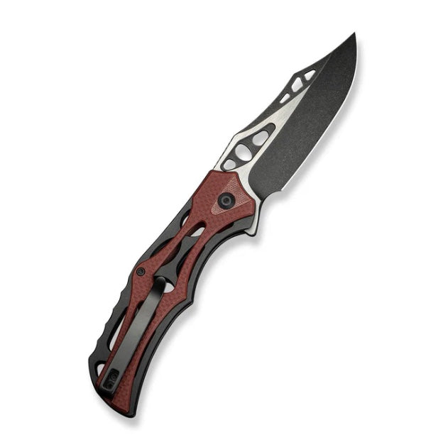 Civivi Biophase Premium Button Lock Knife - Aluminum & Red G10 Handles with Nitro-V Blade