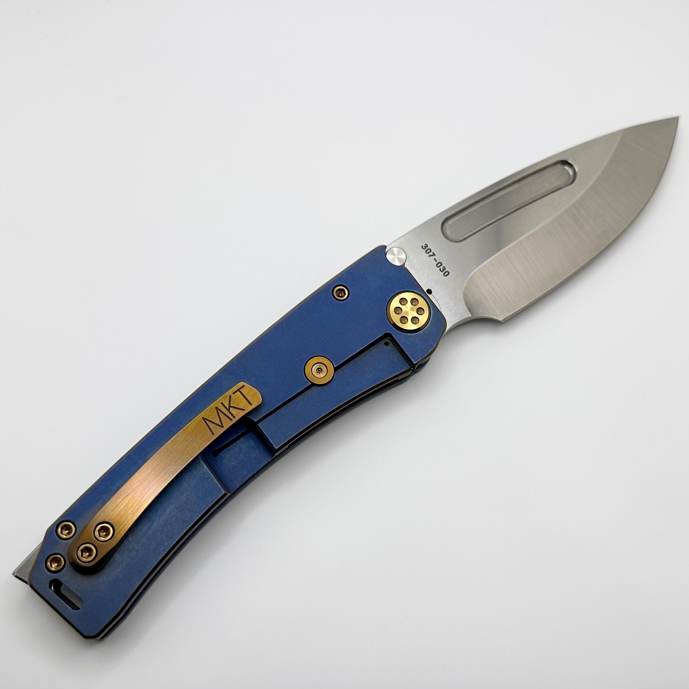 Medford Marauder H: Premium Old School Blue with Bronze Pinstripe & S45VN Blade