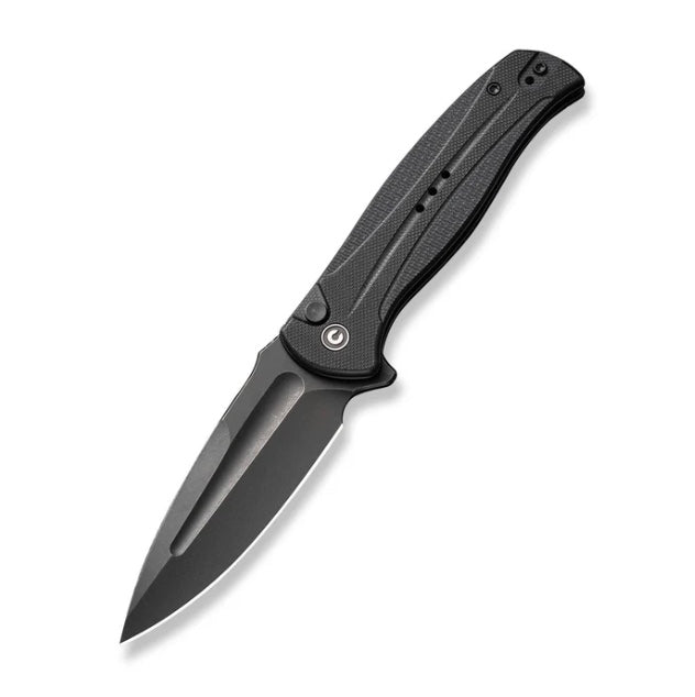 Civivi Incendie Premium Button Lock Flipper Knife - Black G-10 Handle & 14C28N Blade