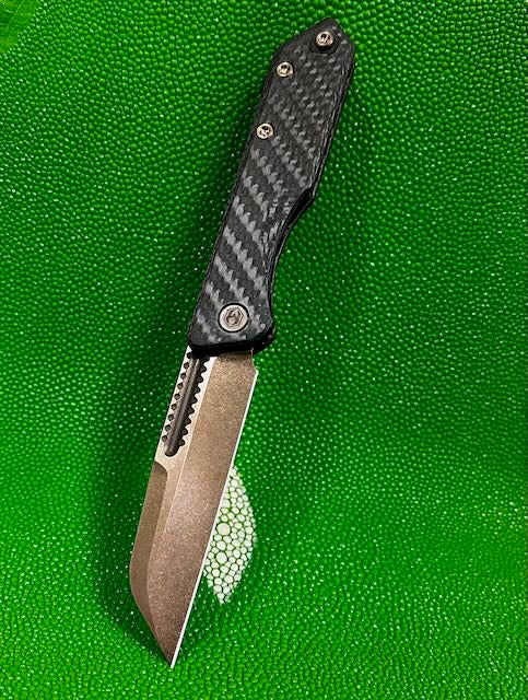 Heretic Knives Jinn Premium Carbon Fiber & Bronze Slip Joint Knife