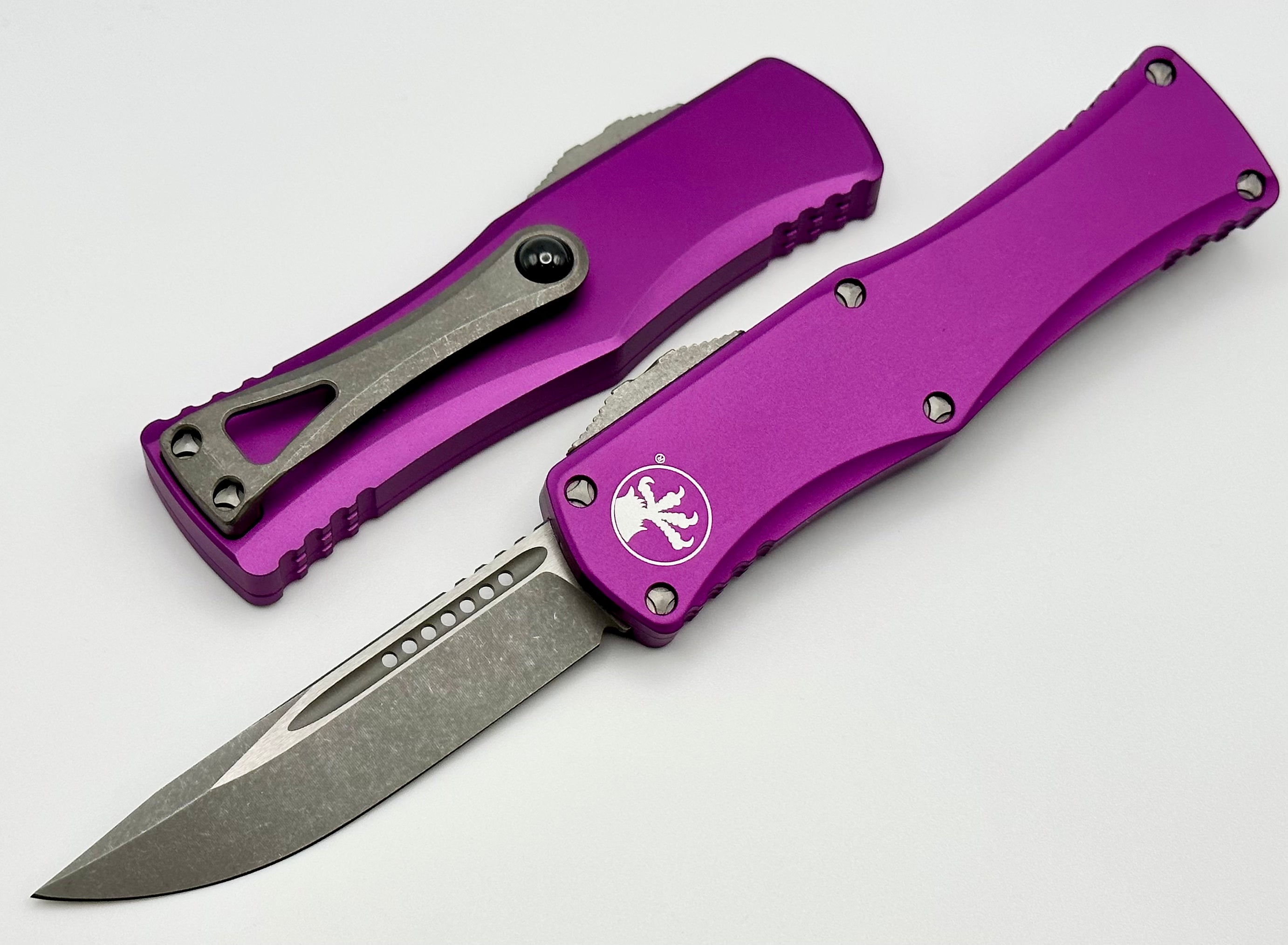 Microtech Hera Apocalyptic Tactical Knife - M390 Steel & Violet Aluminum Handle