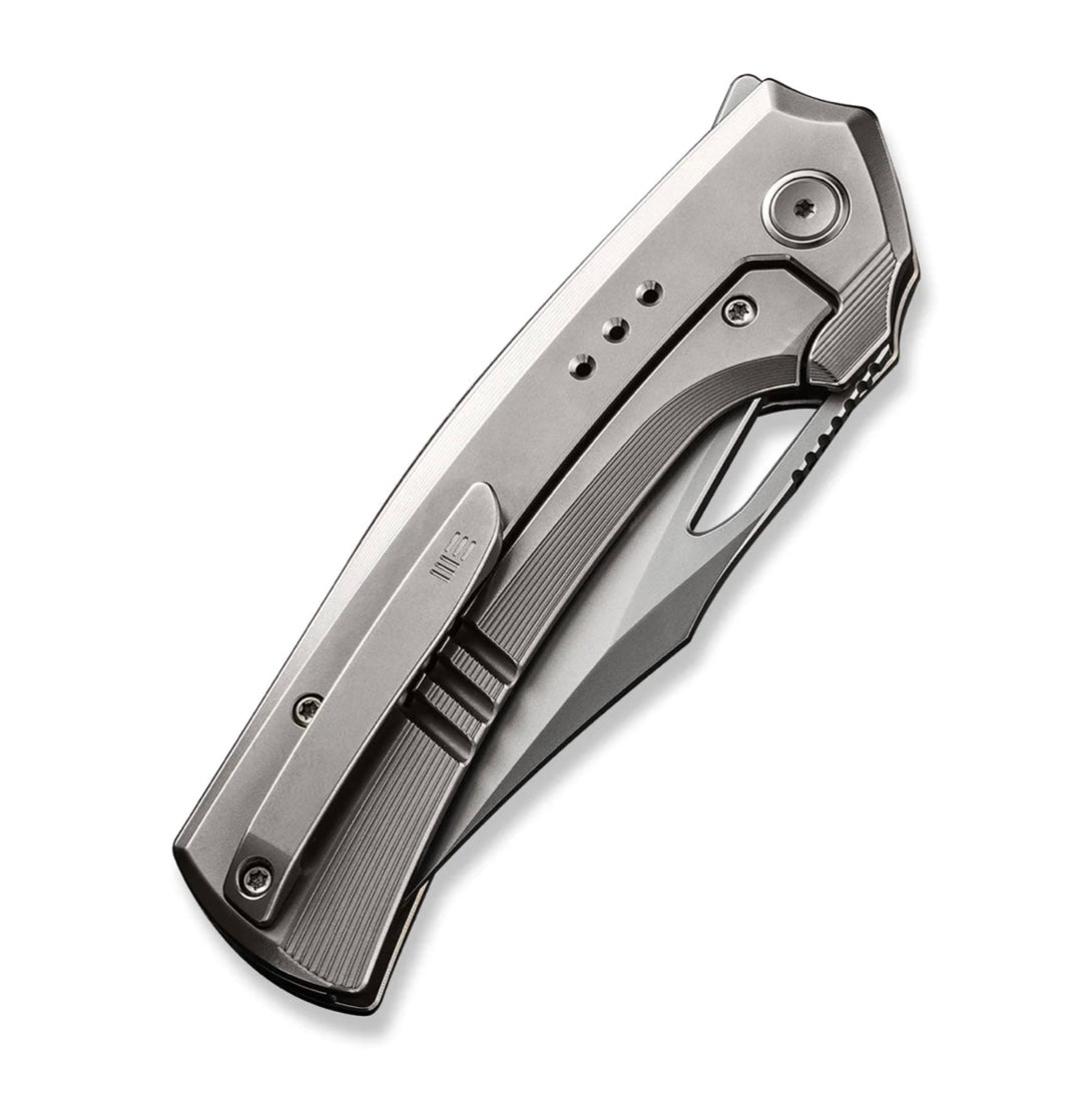 Premium WE Knife Nefaris: Polished Titanium & 20CV Blade - Limited Edition