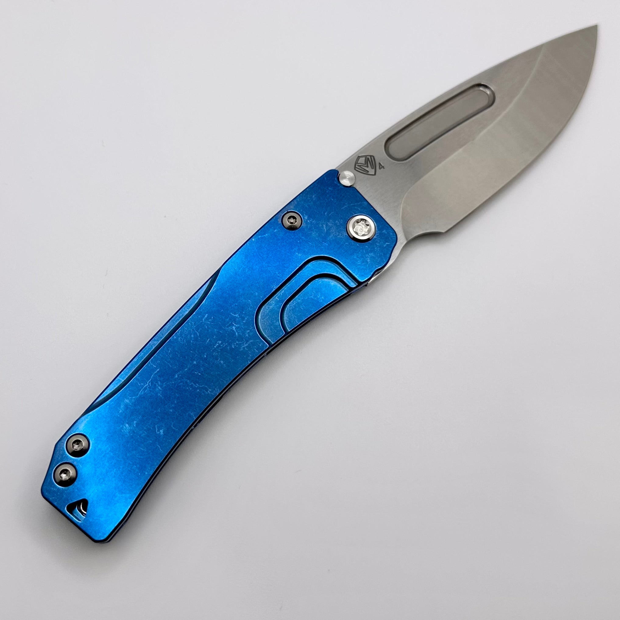 Medford Slim Midi LH Left-Handed EDC Knife - S45VN Blade & Blue Tumbled Handles