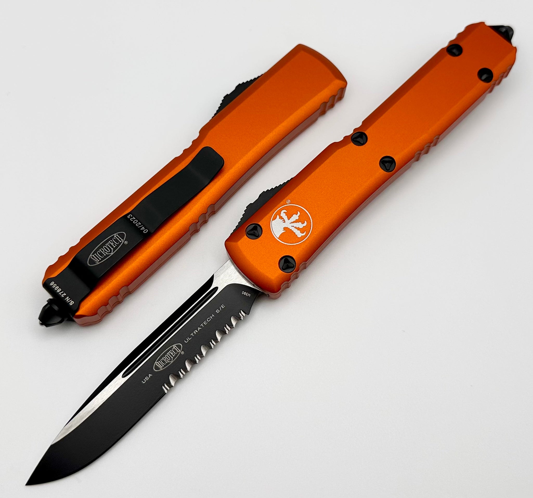 Microtech Ultratech Premium Orange & Black Tactical Knife