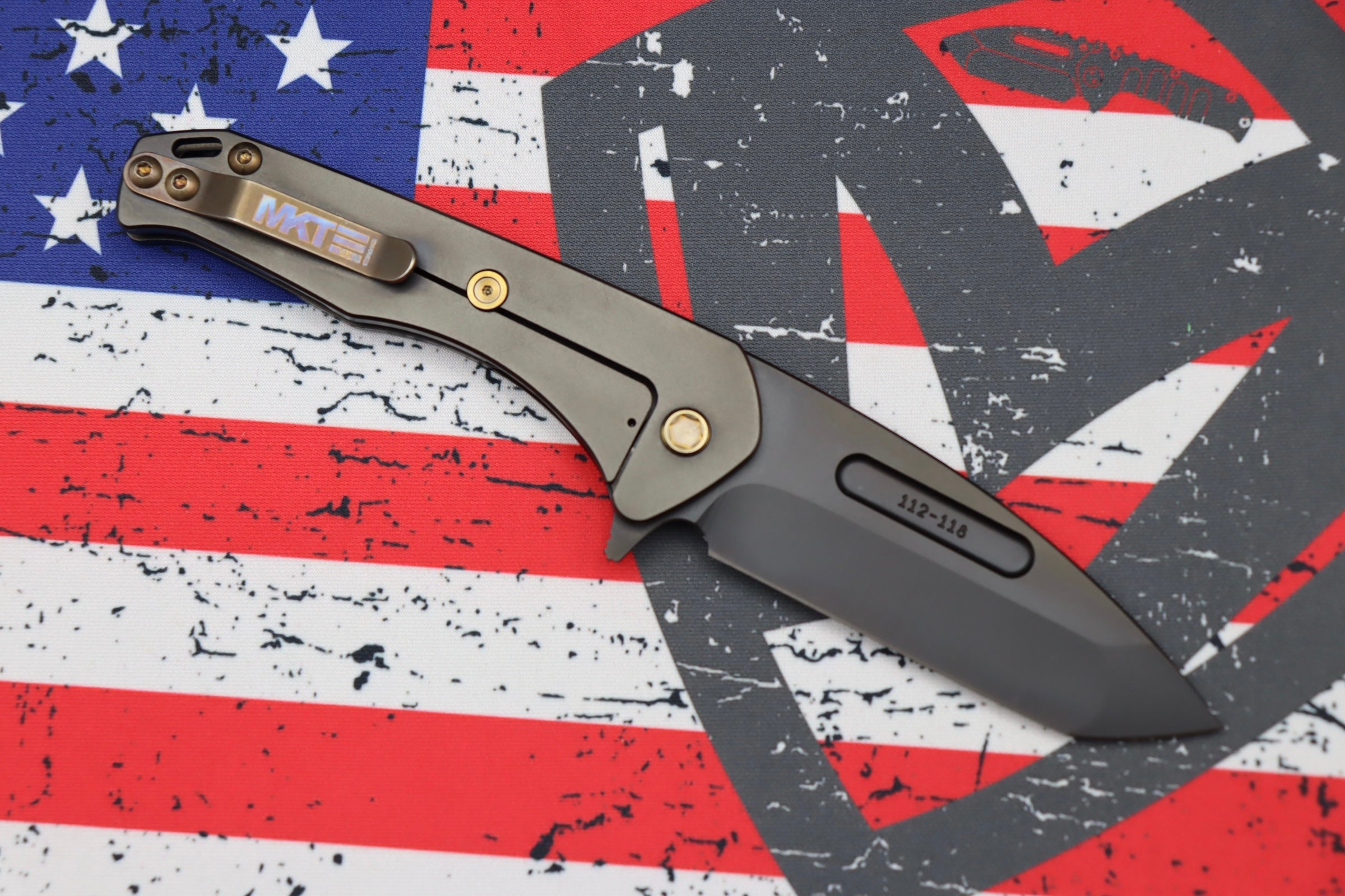 Premium Medford Praetorian Slim Flipper: PVD S35VN Tanto Blade & Bronze Hardware