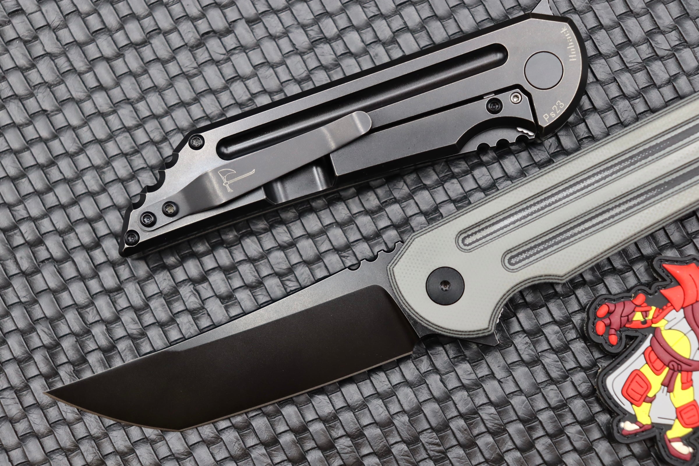 Premium Jake Hoback Kwaiback MK6 Tactical Knife - Gray SureTouch & DLC M390