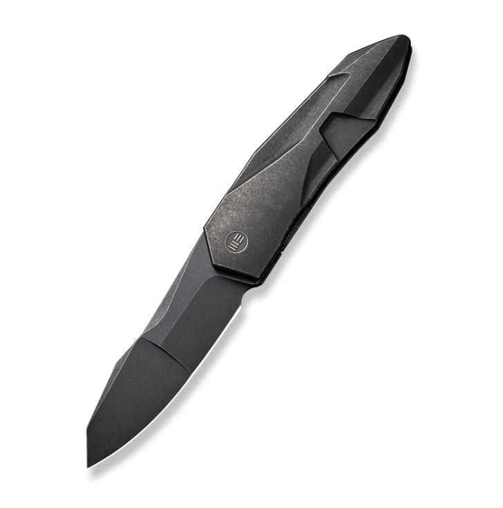 WE Knife Solid Flipper - Premium Black Integral Titanium Handle with CPM 20CV Blade