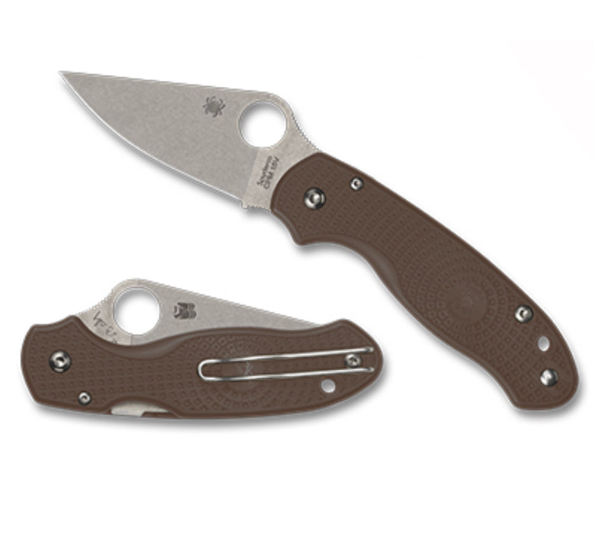 Spyderco Para 3 Lightweight Brown FRN Handles & 15V Sprint Run C223PBN15V - Premium Tactical Knife