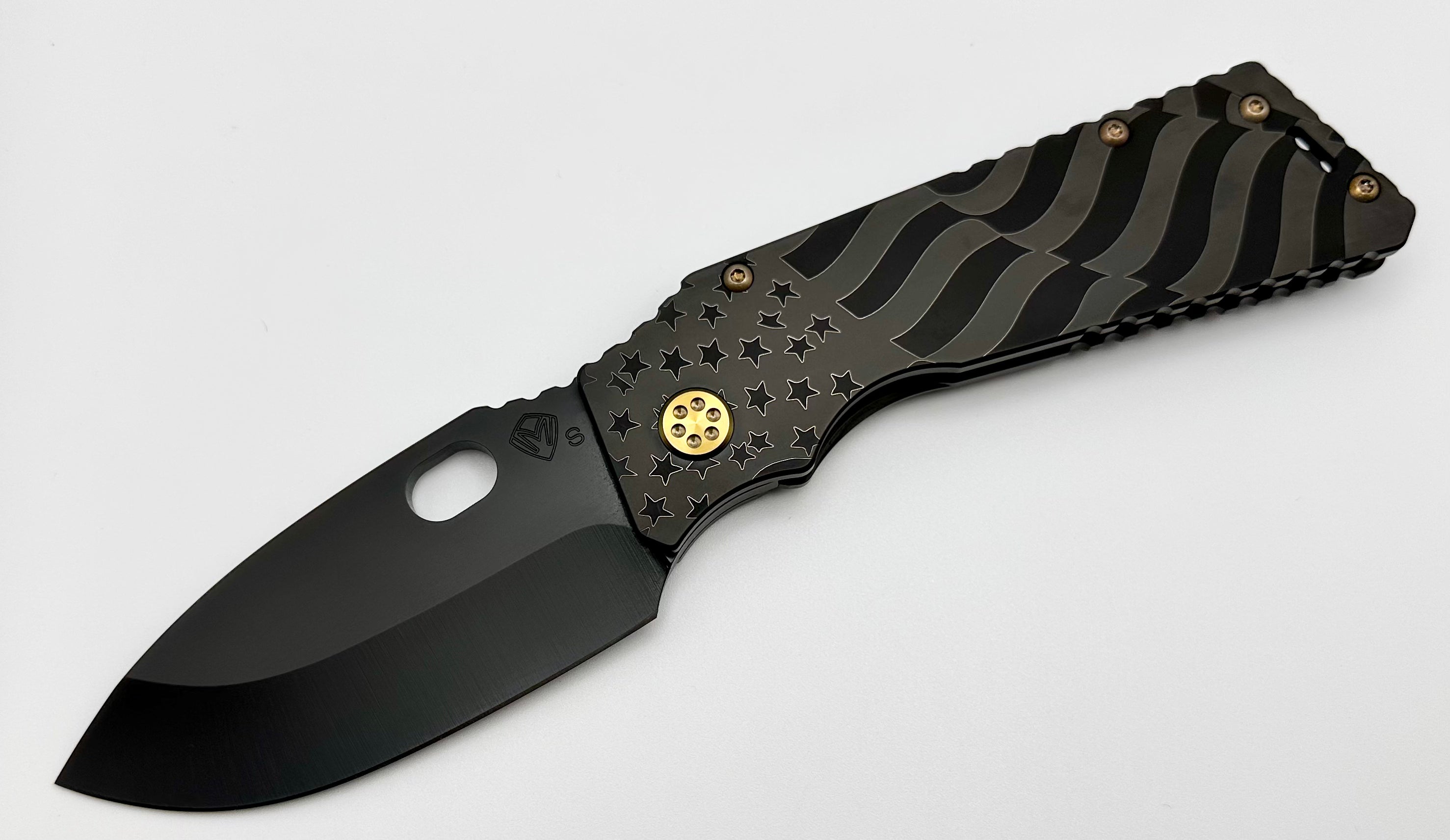 Premium Medford TFF-1 Tactical Folding Knife - S35VN PVD Blade with Ghost American Flag Handles