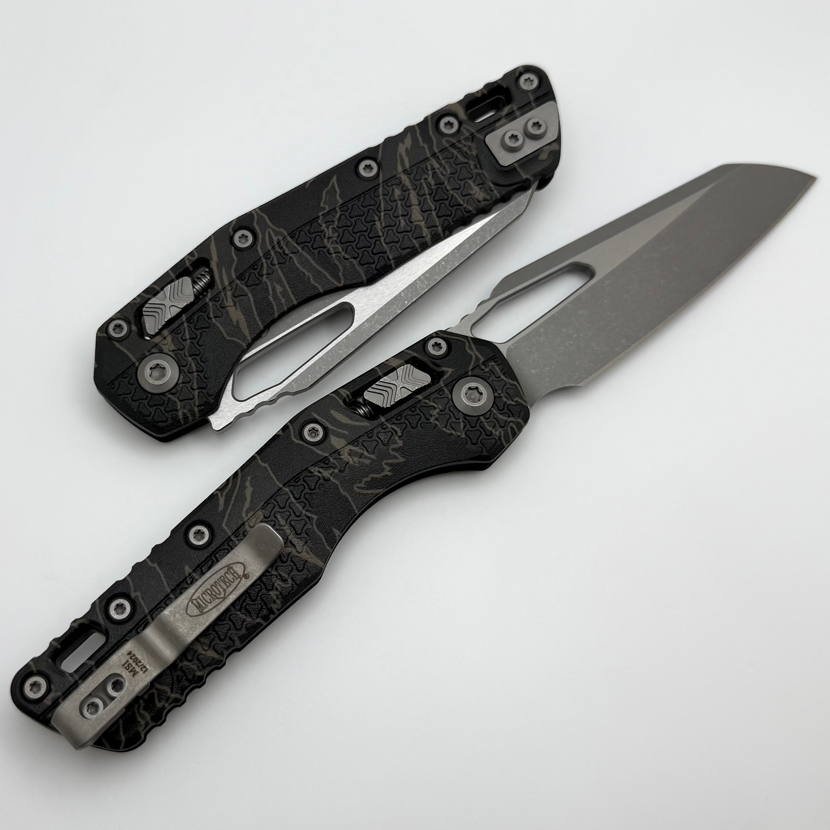 Microtech MSI RAM LOK Tactical Folding Knife - Tiger Stripe Camo & M390MK Steel