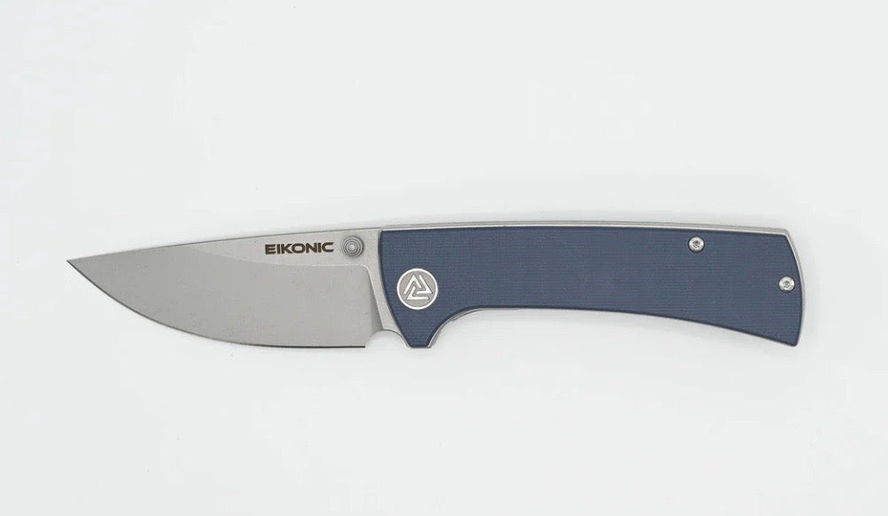 Eikonic RCK9 Premium Everyday Carry Knife - D2 Steel & Blue G-10 Handle