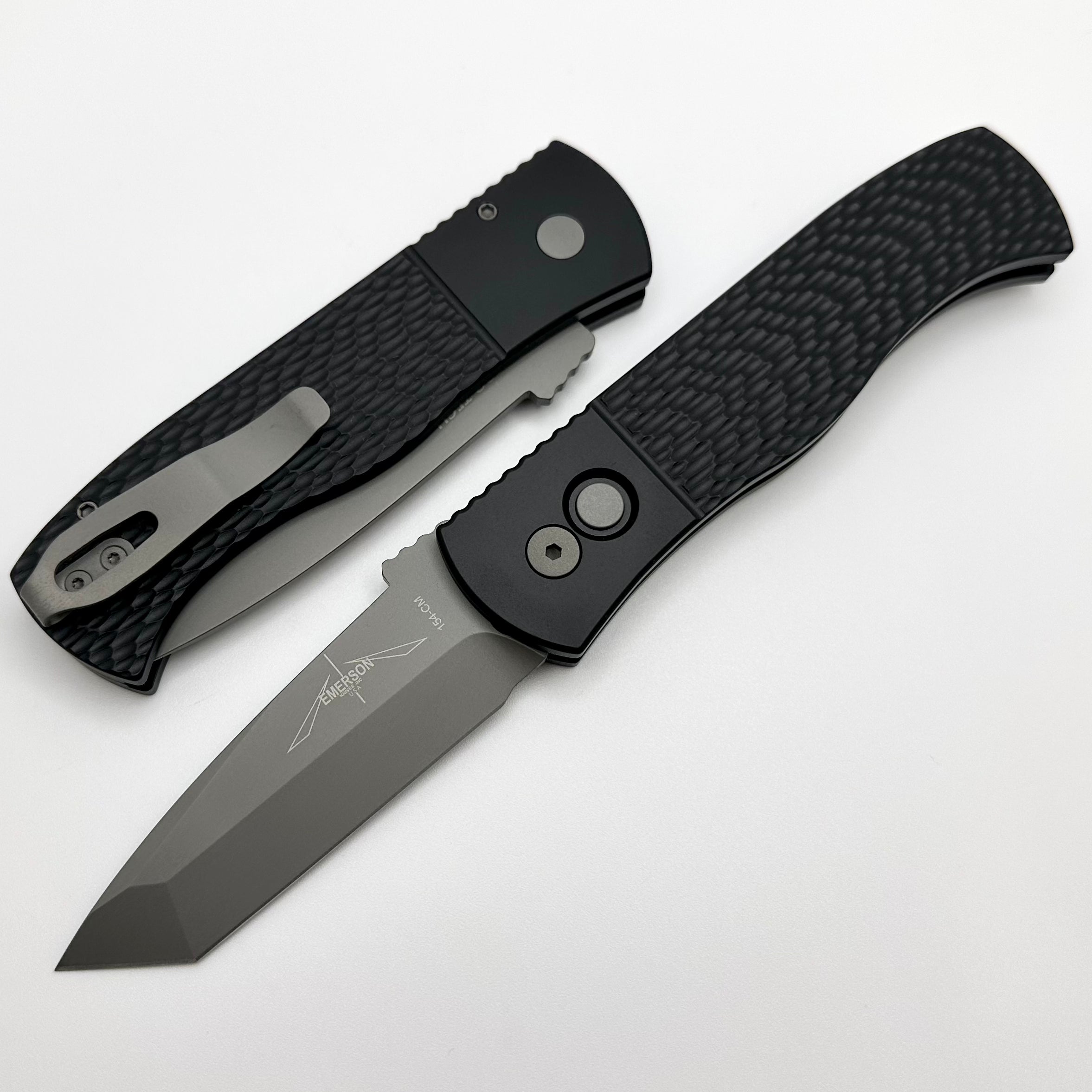 Pro-Tech Emerson CQC7 Ultimate Tactical Knife - Chisel Tanto Blade & Textured Black Handle