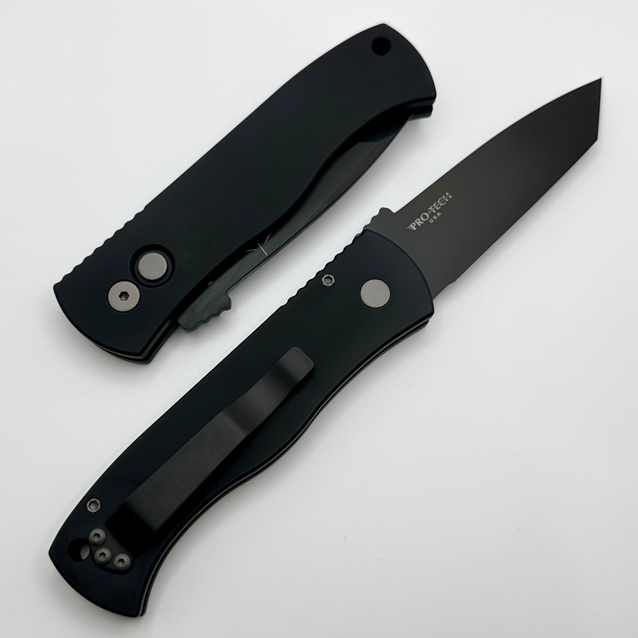 Pro-Tech Emerson CQC7 Ultimate Tactical Knife - Black Handle & DLC Chisel Tanto Blade