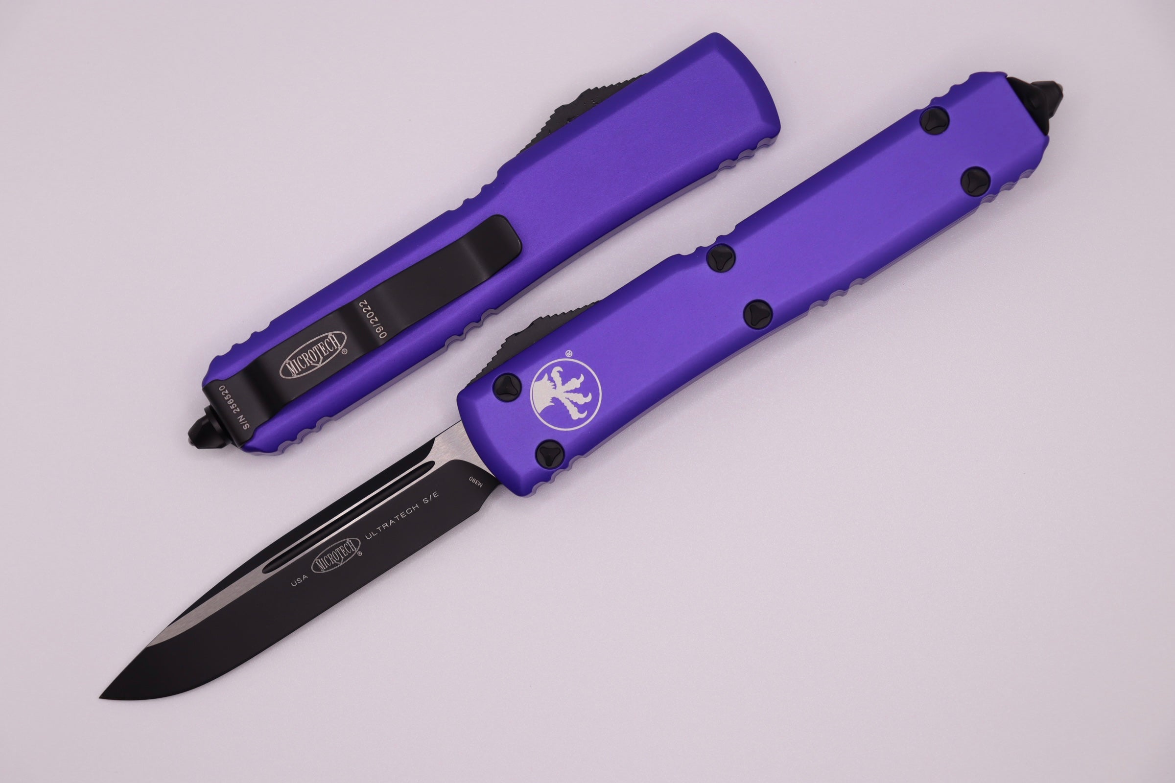 Premium Microtech Ultratech OTF Knife - Purple Standard Edition