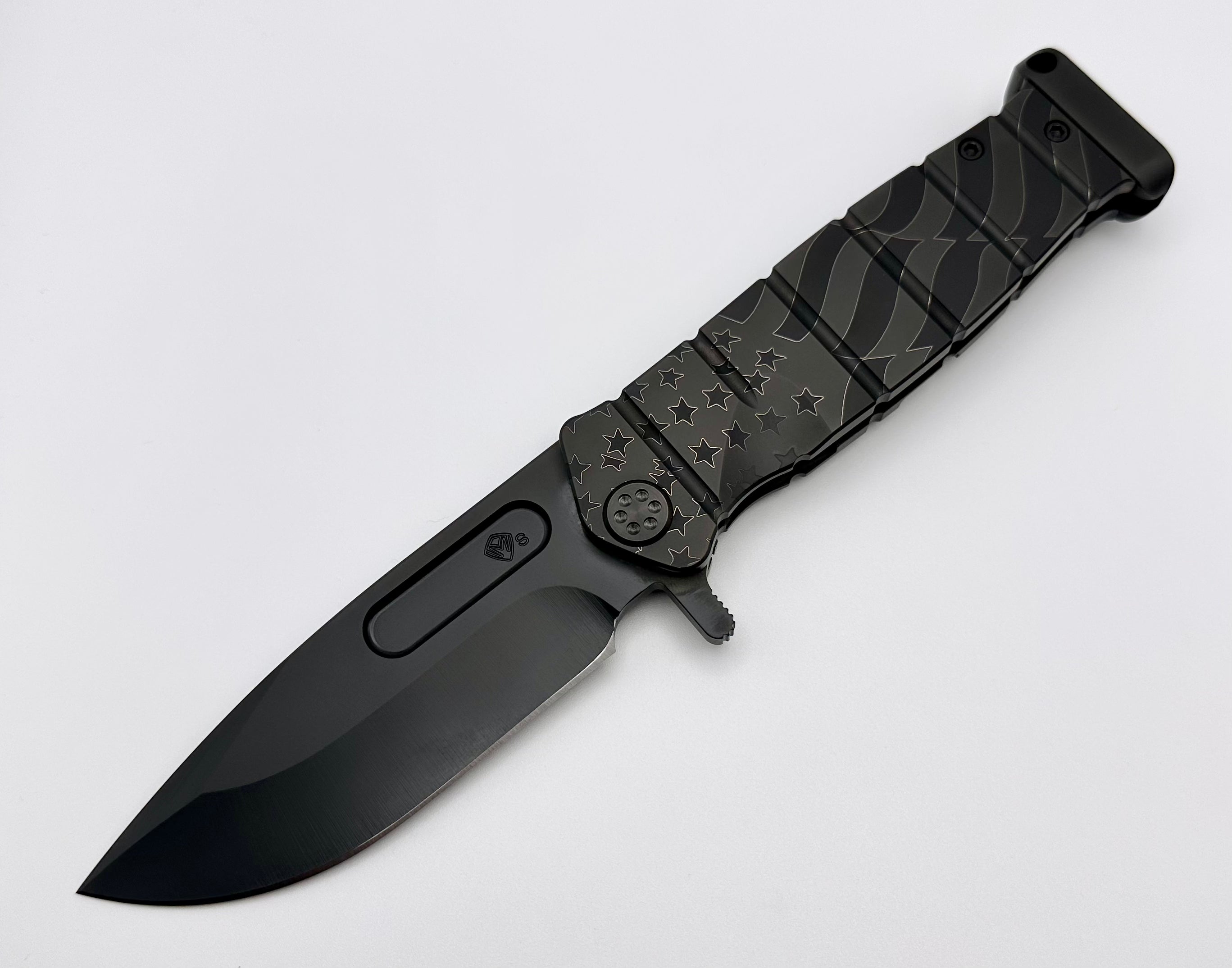 Medford Knife Fighter Flipper USMC Ghost American Flag - Premium PVD Titanium & CPM-S35VN Blade