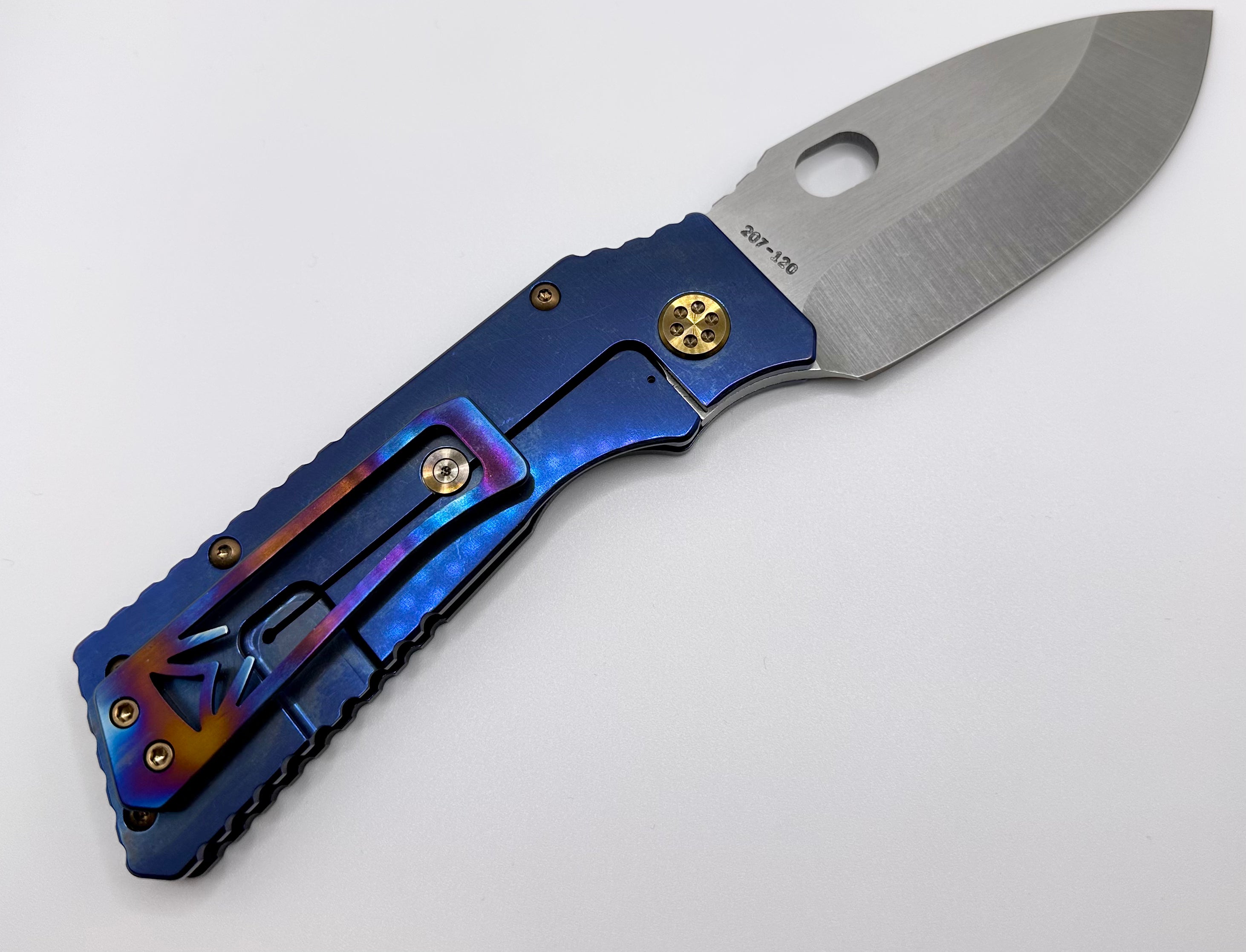 Medford TFF-1 S35VN Tactical Folding Knife - Premium PVD Finish with Flamed Rip Curl Handles & Bronze Hardware