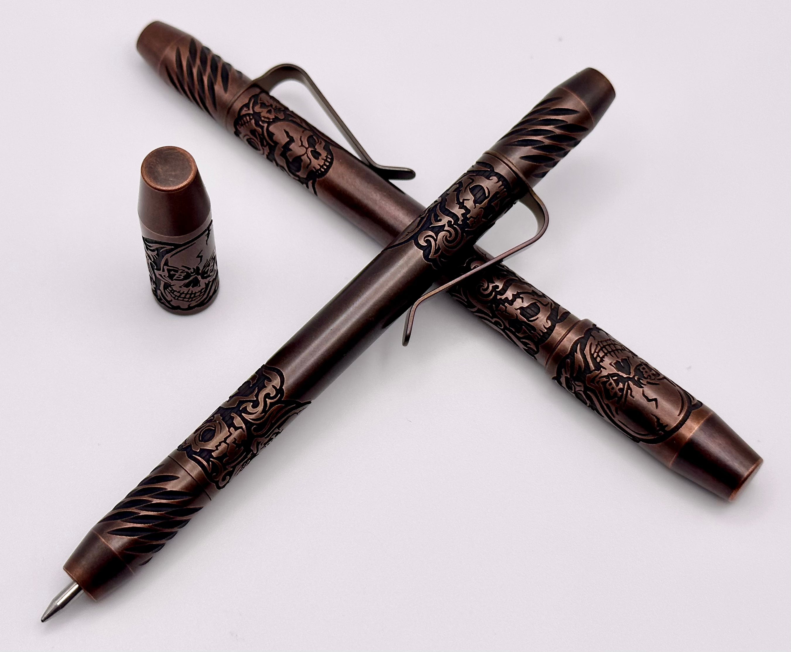 Borka Ti2Design Ultimate TechLiner Grid Skulls Copper Pen