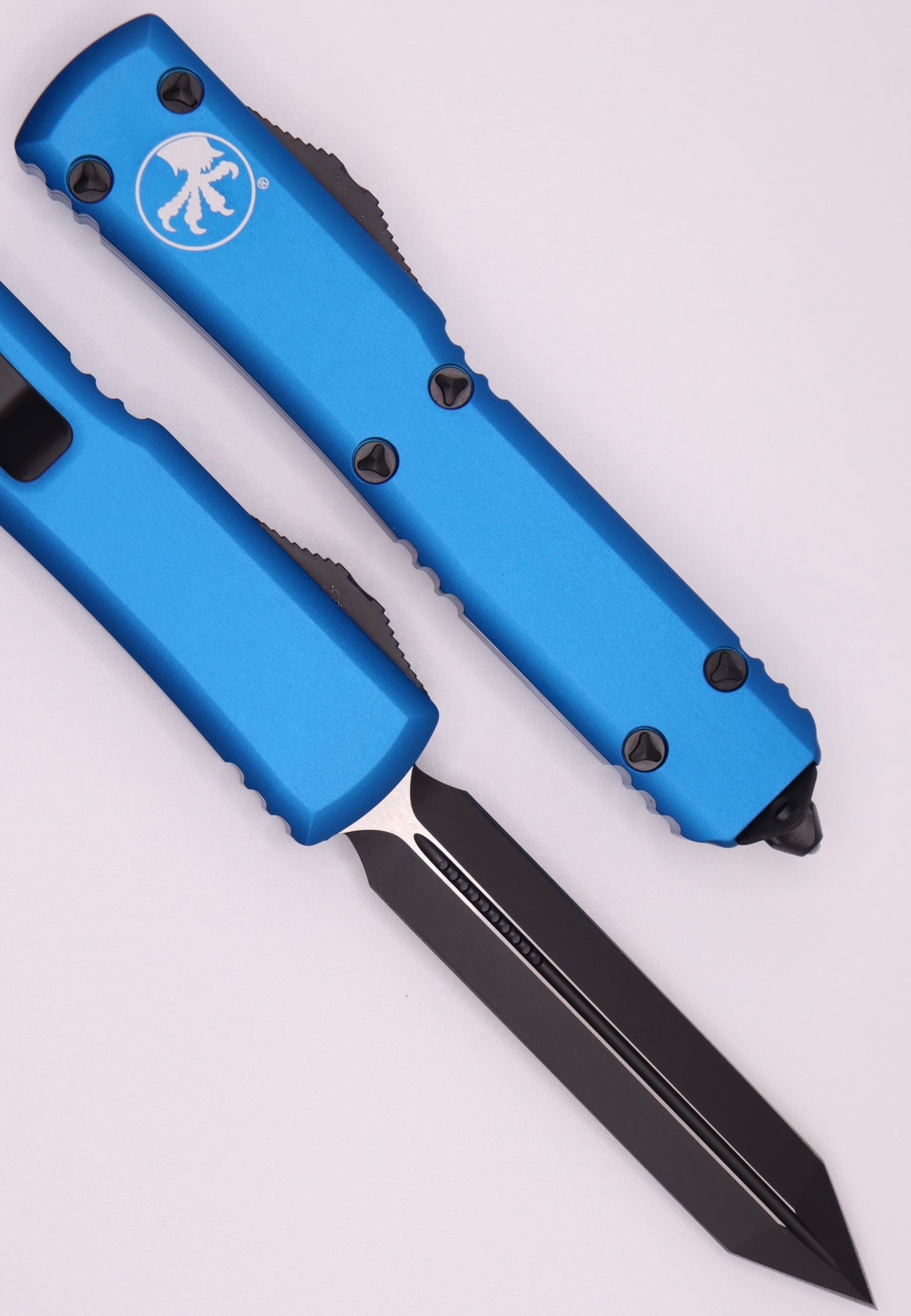 Microtech Ultratech Spartan Premium OTF Knife - Black & Blue Edition
