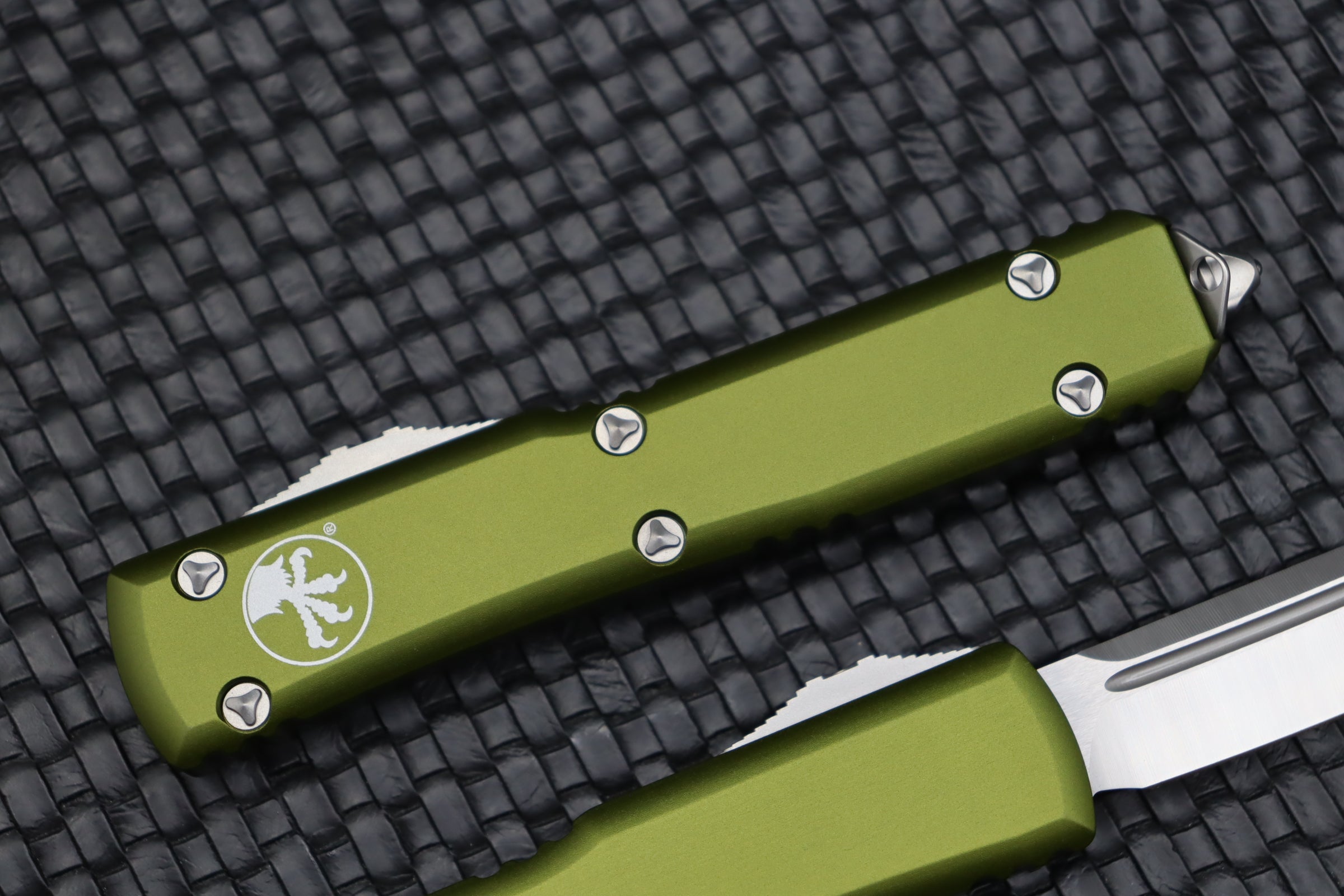 Premium Microtech Ultratech Tanto Knife - OD Green Satin Finish