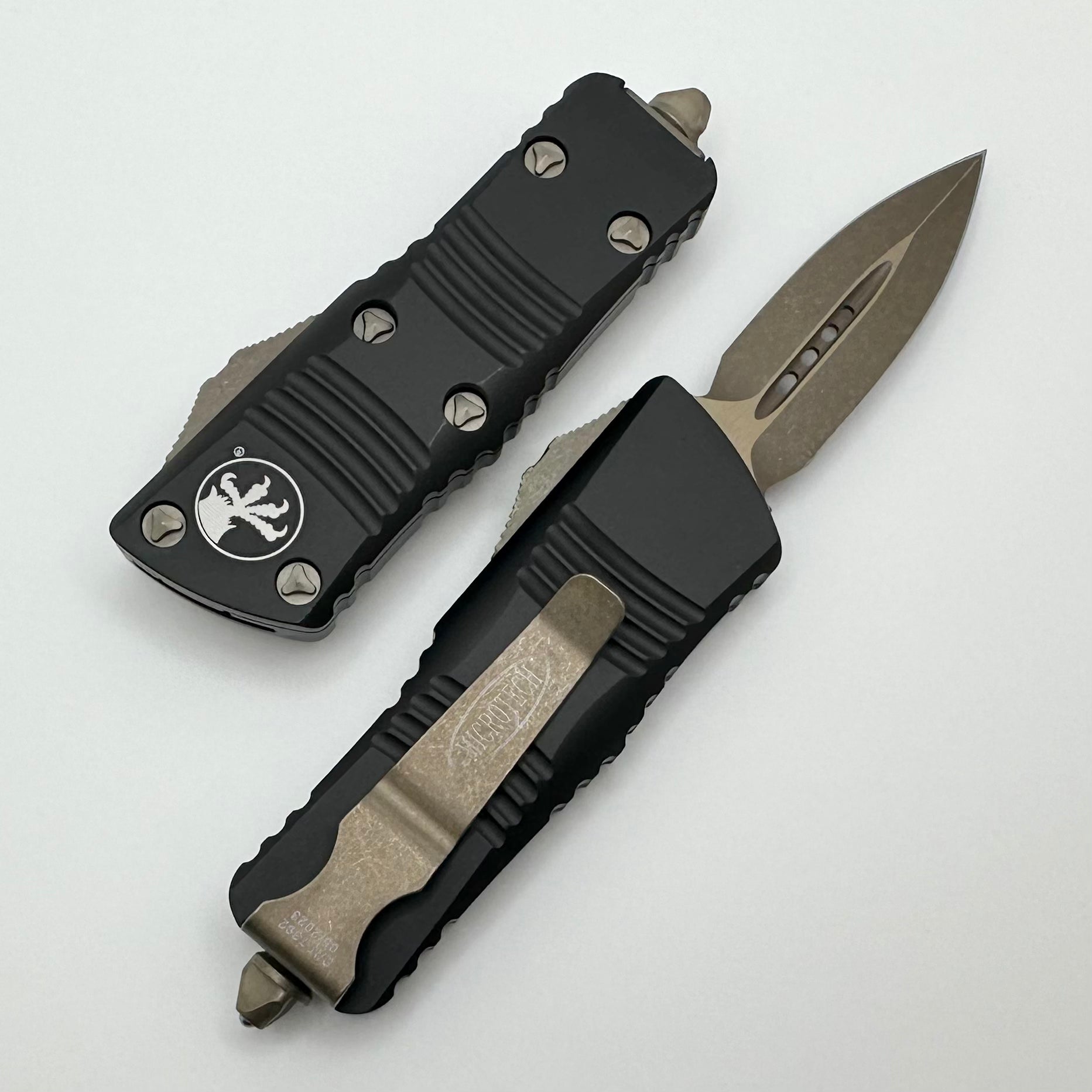 Premium Microtech Troodon Mini D/E Bronze Apocalyptic & Black – Ultimate Everyday Carry