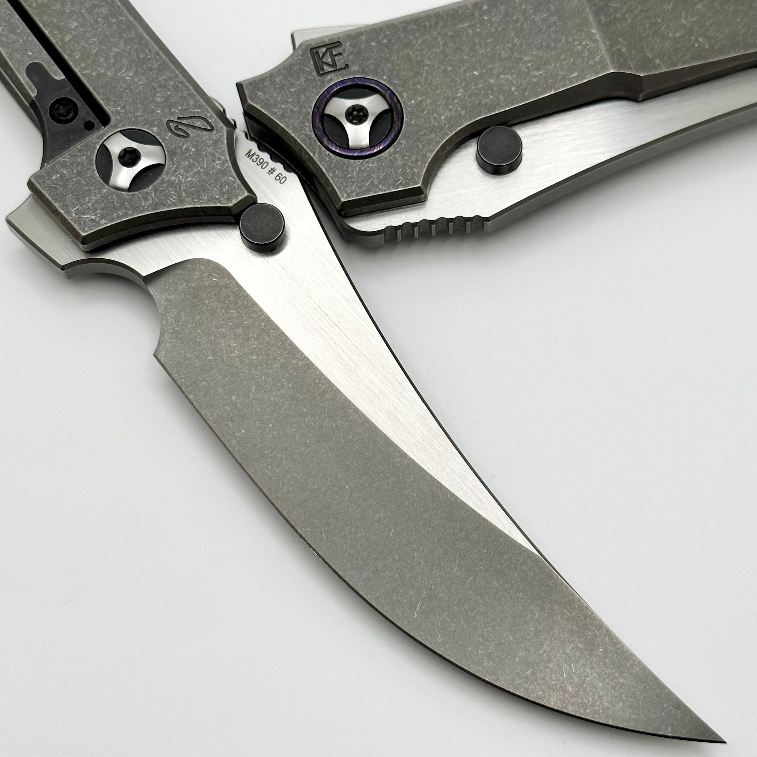 Premium Titanium Persian Folding Knife by Custom Knife Factory & Peter Rassenti