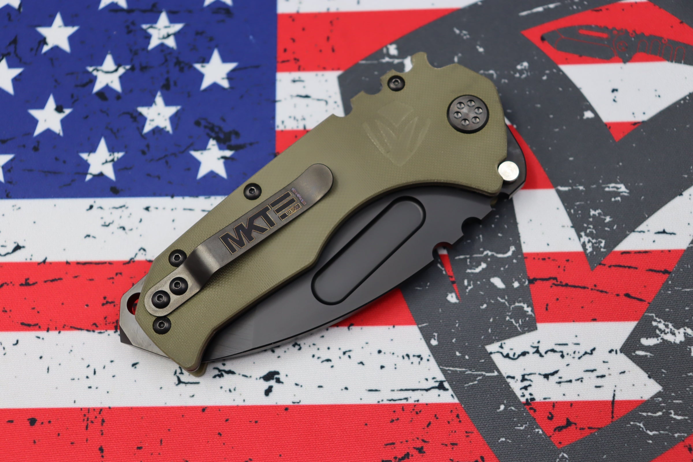 Medford Scout M/P Praetorian Tactical Knife - OD Green G10 & PVD D2 Blade