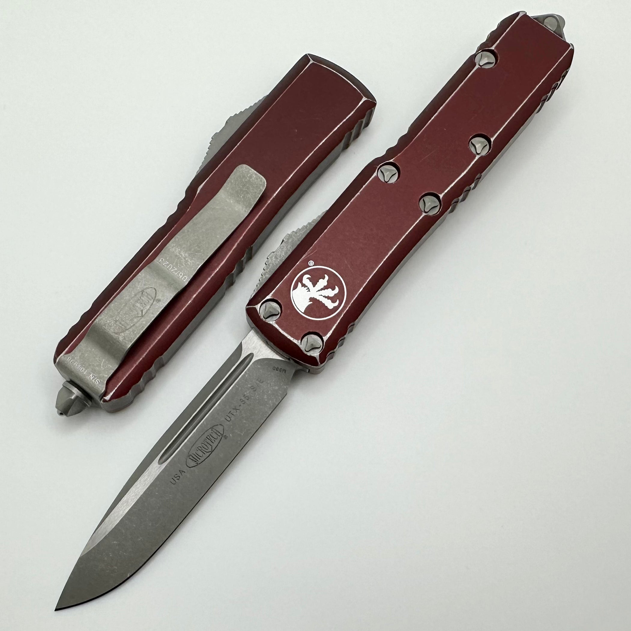 Microtech UTX-85 Apocalyptic EDC Knife - Premium Merlot Finish