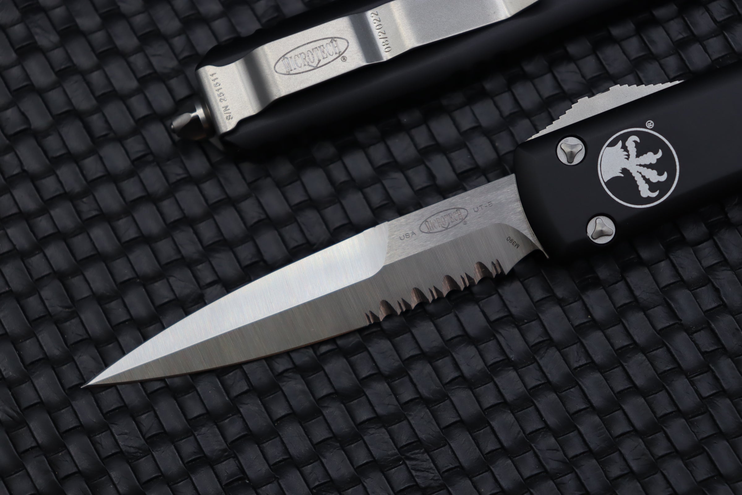 Microtech Ultratech Premium OTF Knife - Satin Bayonet Grind with Partial Serration