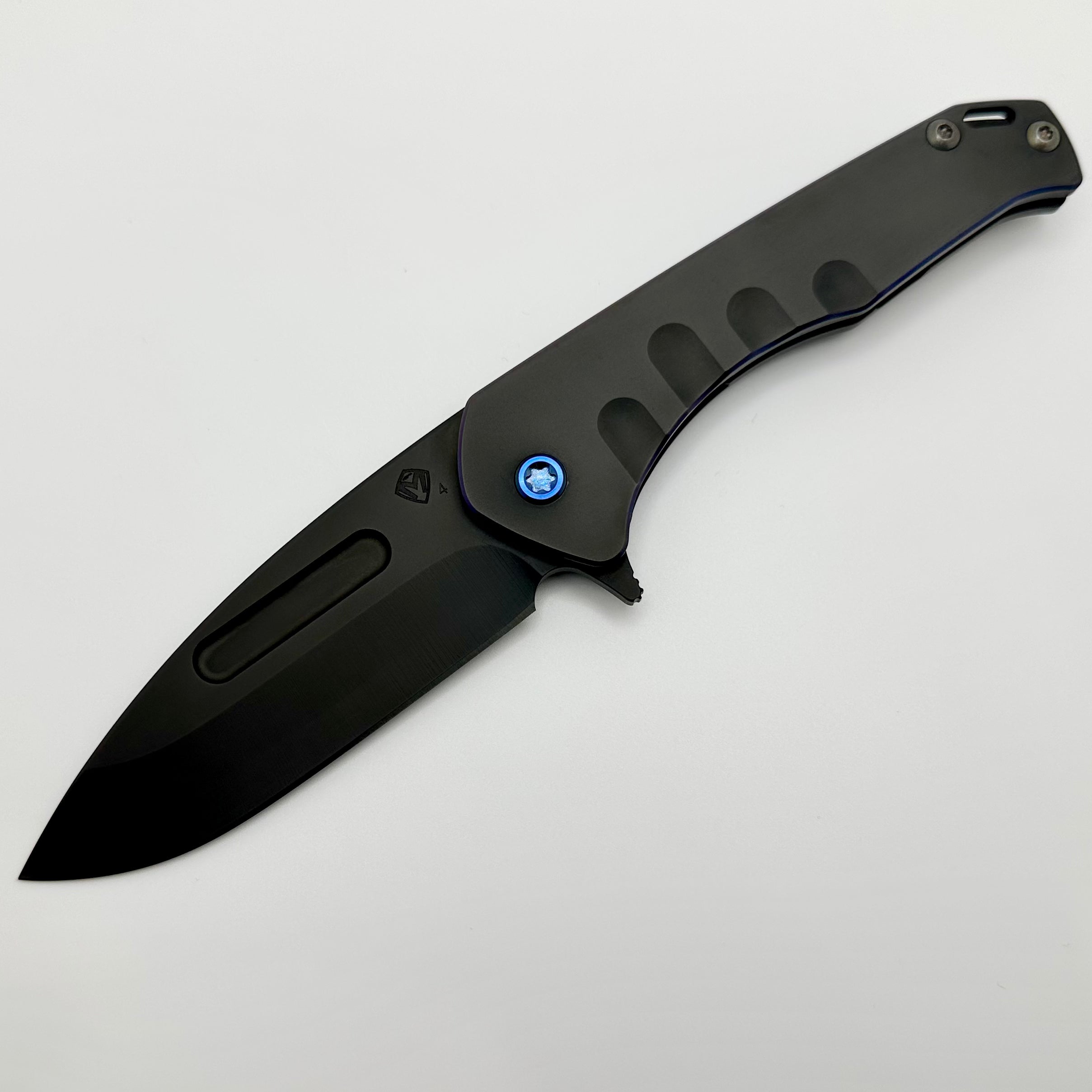 Medford Praetorian Slim Flipper: Premium S45VN Blade with PVD Finish & Blue Accents