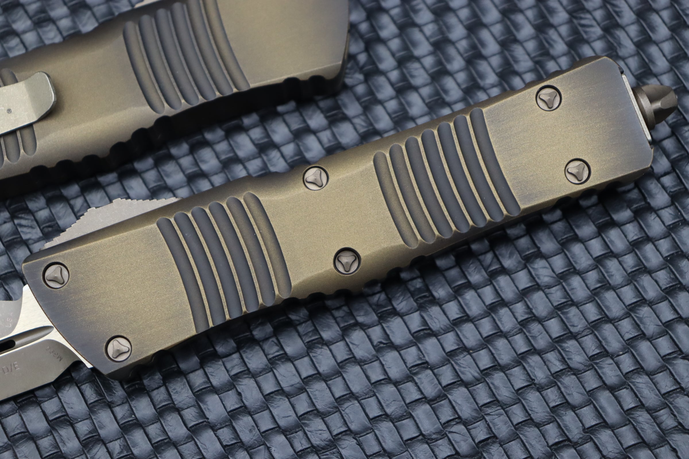 Premium Microtech Combat Troodon Antique Bronze Double Edge Knife - Ultimate Tactical EDC