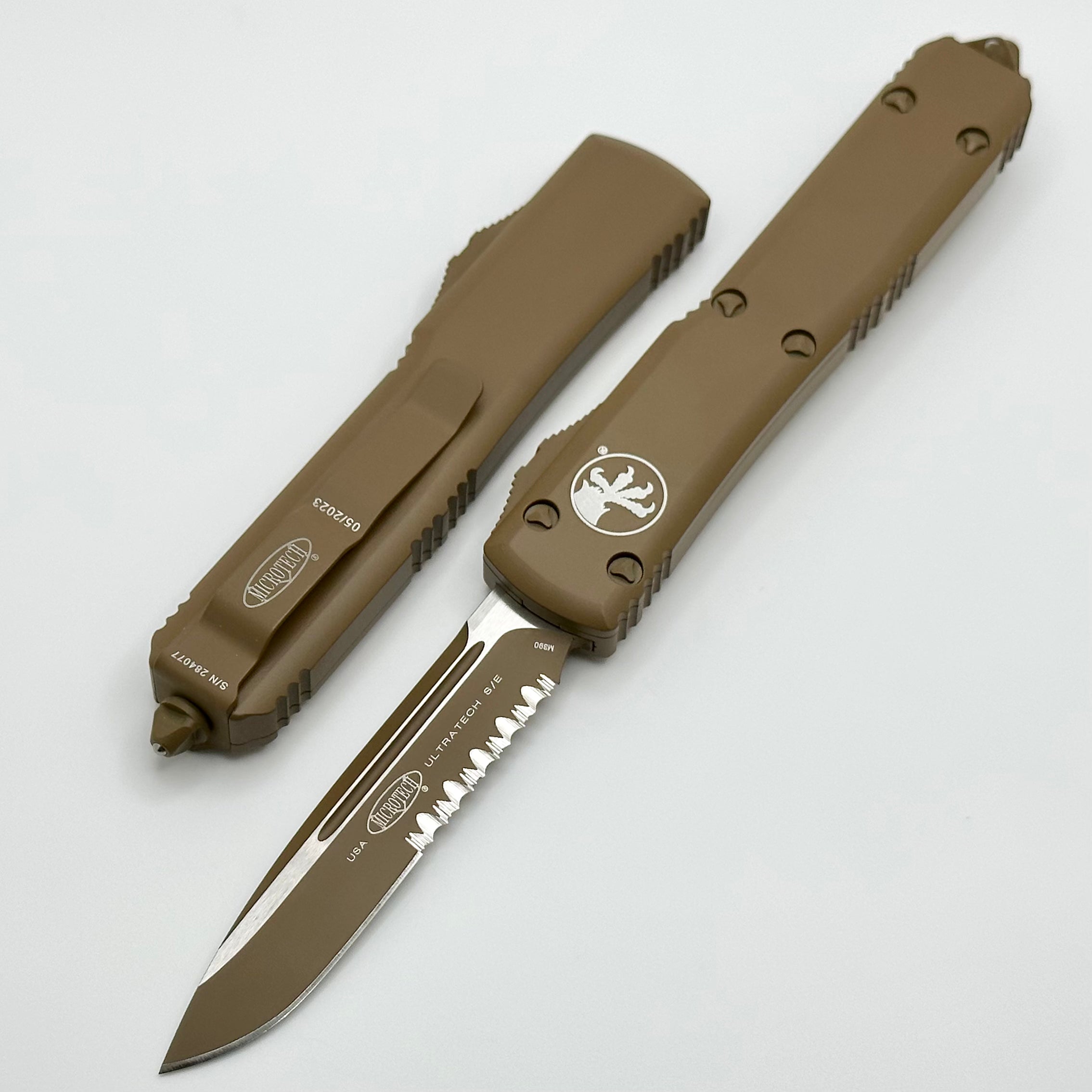 Premium Microtech Ultratech Tan Cerakote Tactical Knife