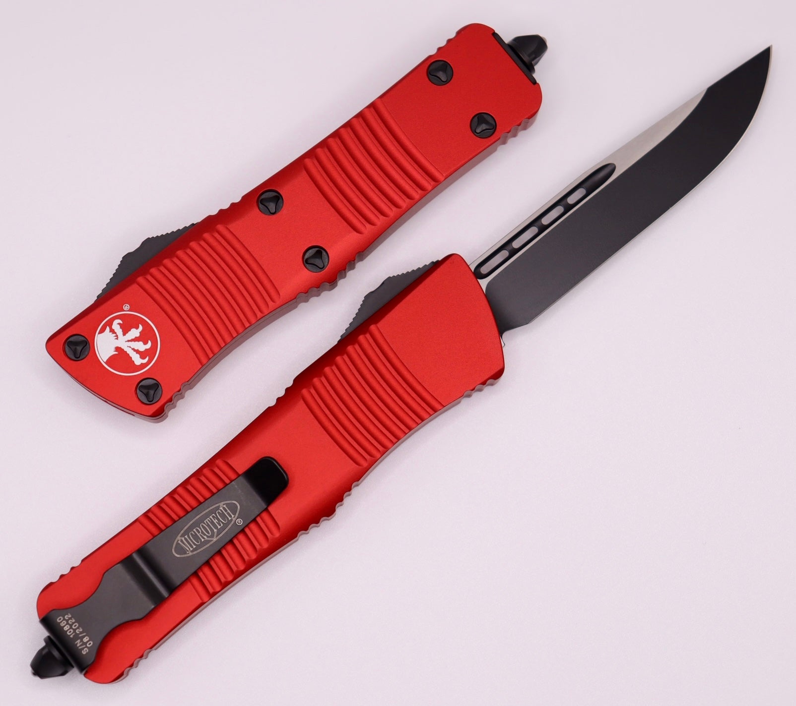 Microtech Troodon Black & Red Premium OTF Knife