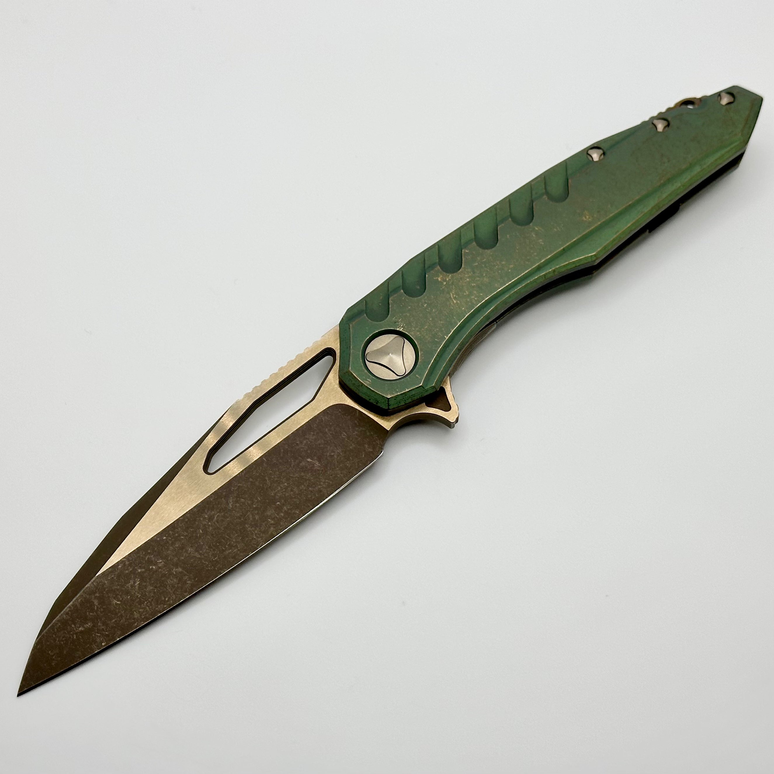 Premium Marfione Custom Sigil MK6 Knife - Antique Green & Bronzed Apocalyptic Finish