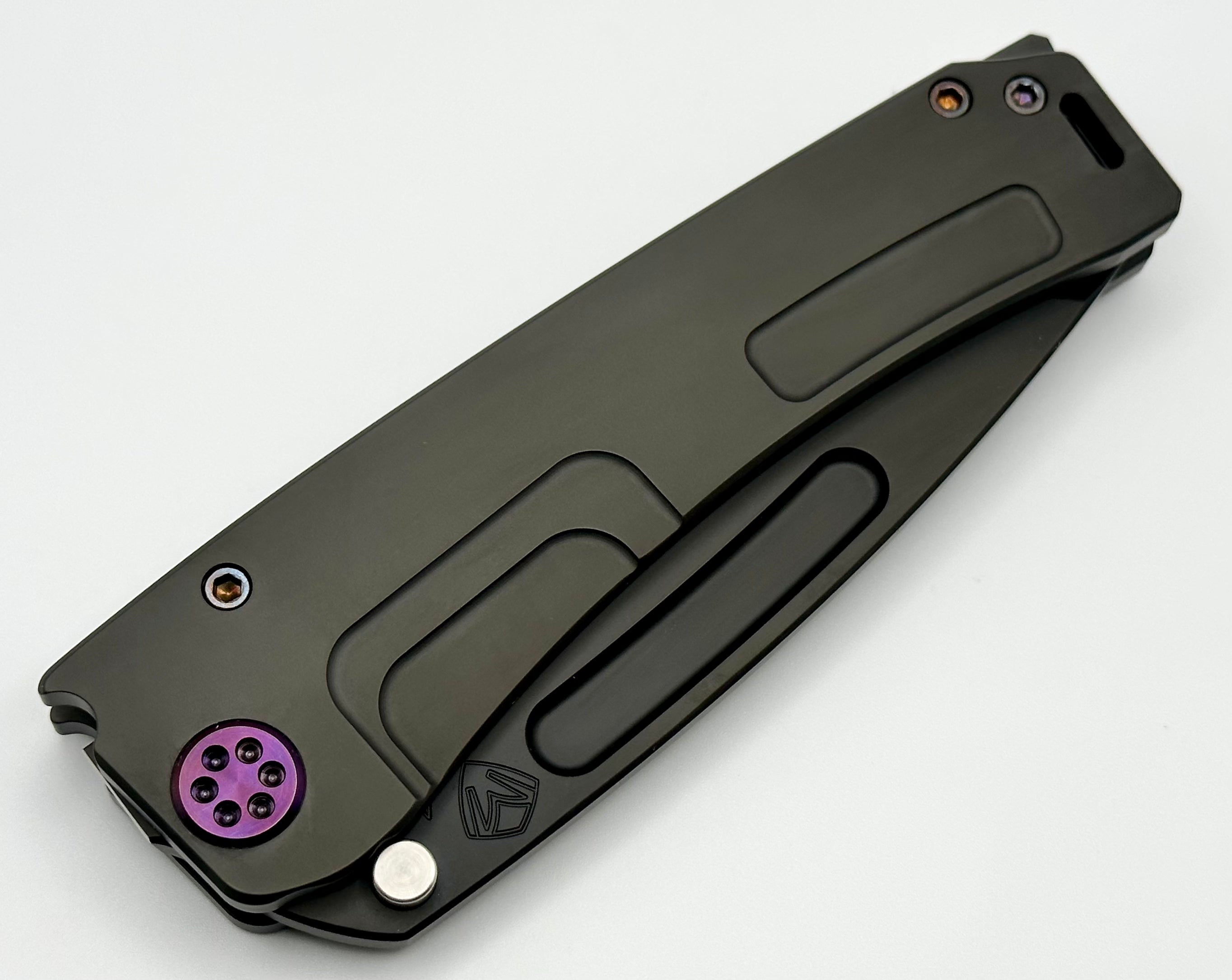 Premium Medford Marauder H Tanto S45 PVD Knife with Violet Hardware - Ultimate Tactical Design