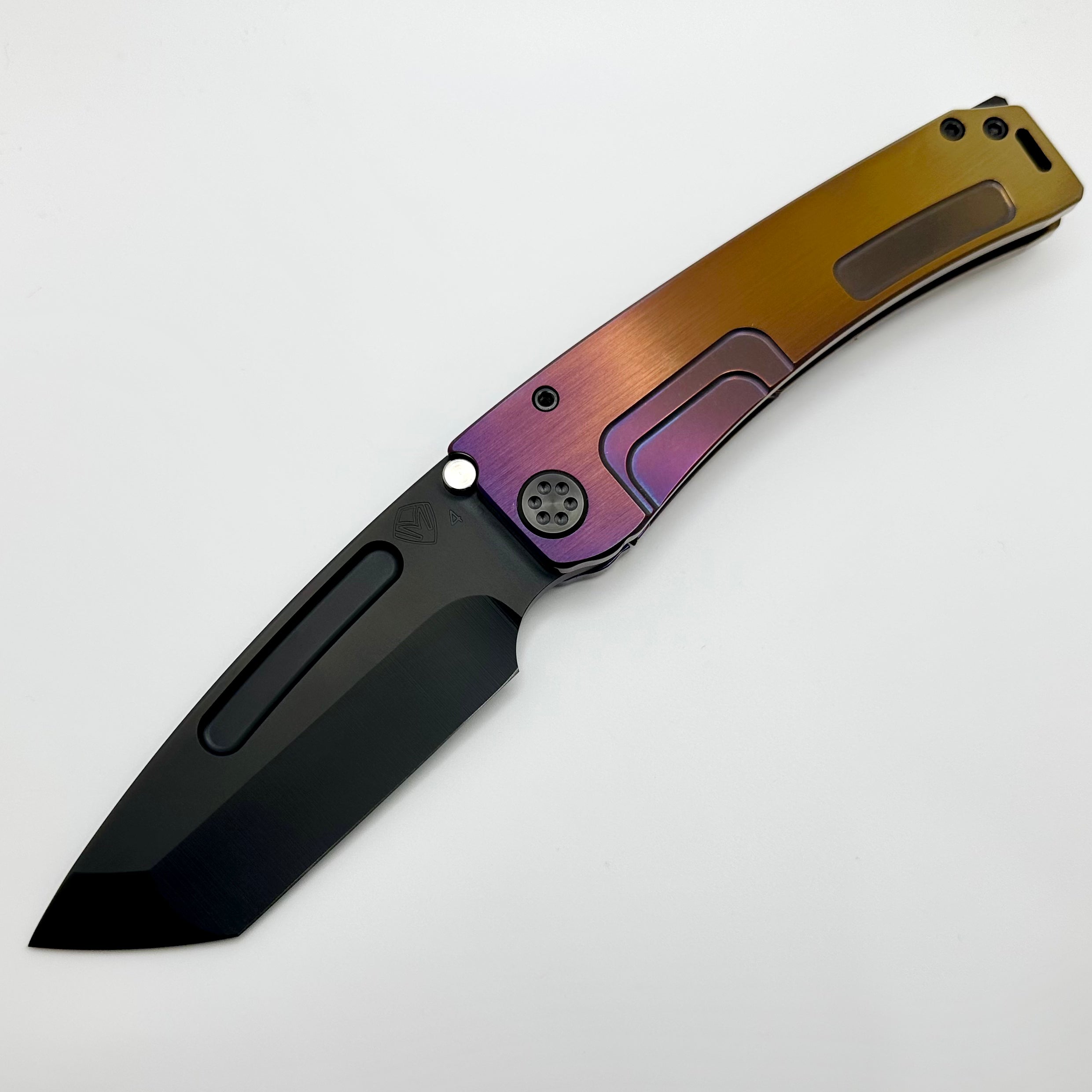 Medford Marauder H Premium Tactical Knife - Flamed Bronze Handles & PVD S45VN Tanto Blade