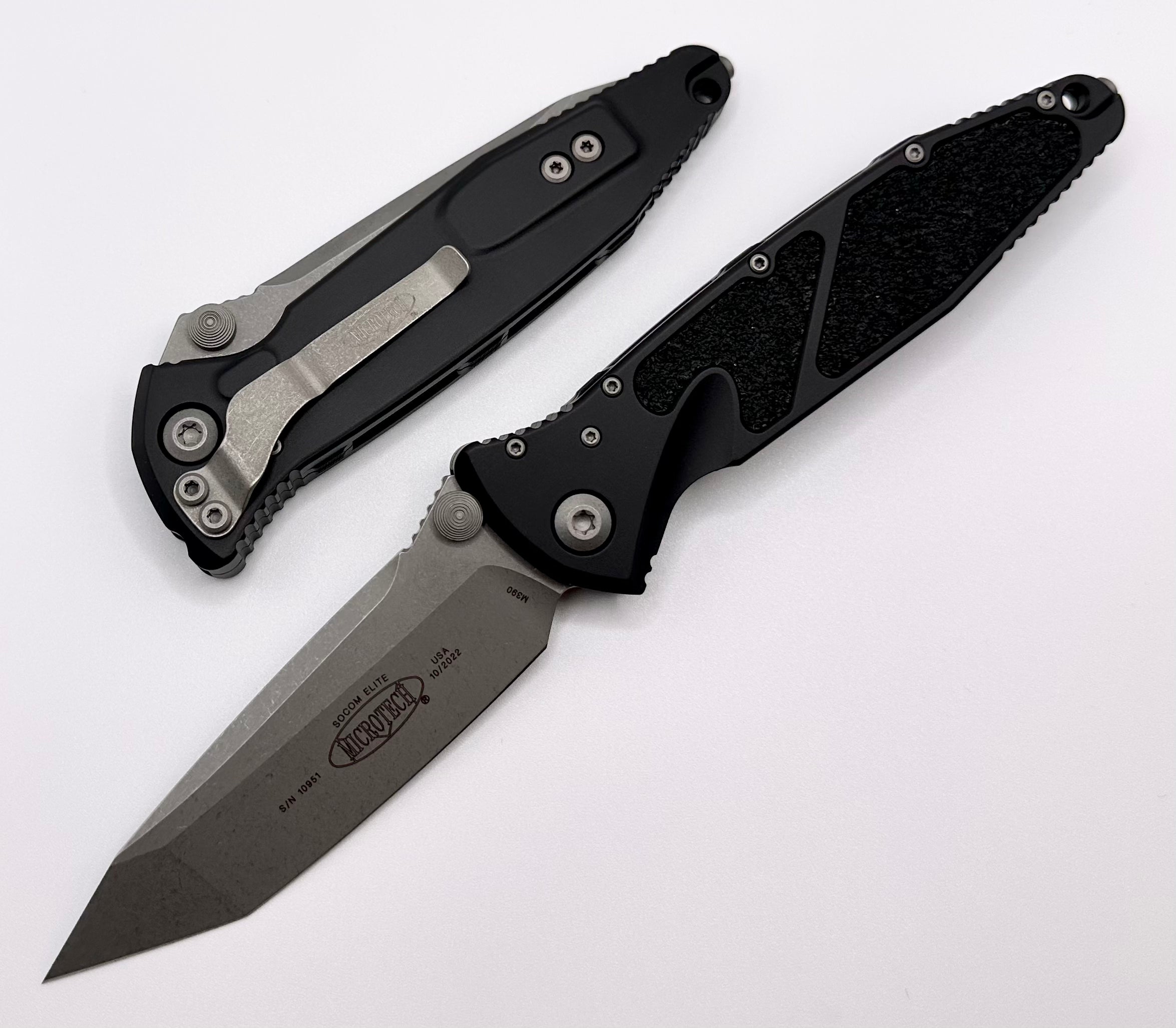 Microtech Socom Elite Tanto Edge Manual Black Apocalyptic - Premium Tactical Folding Knife