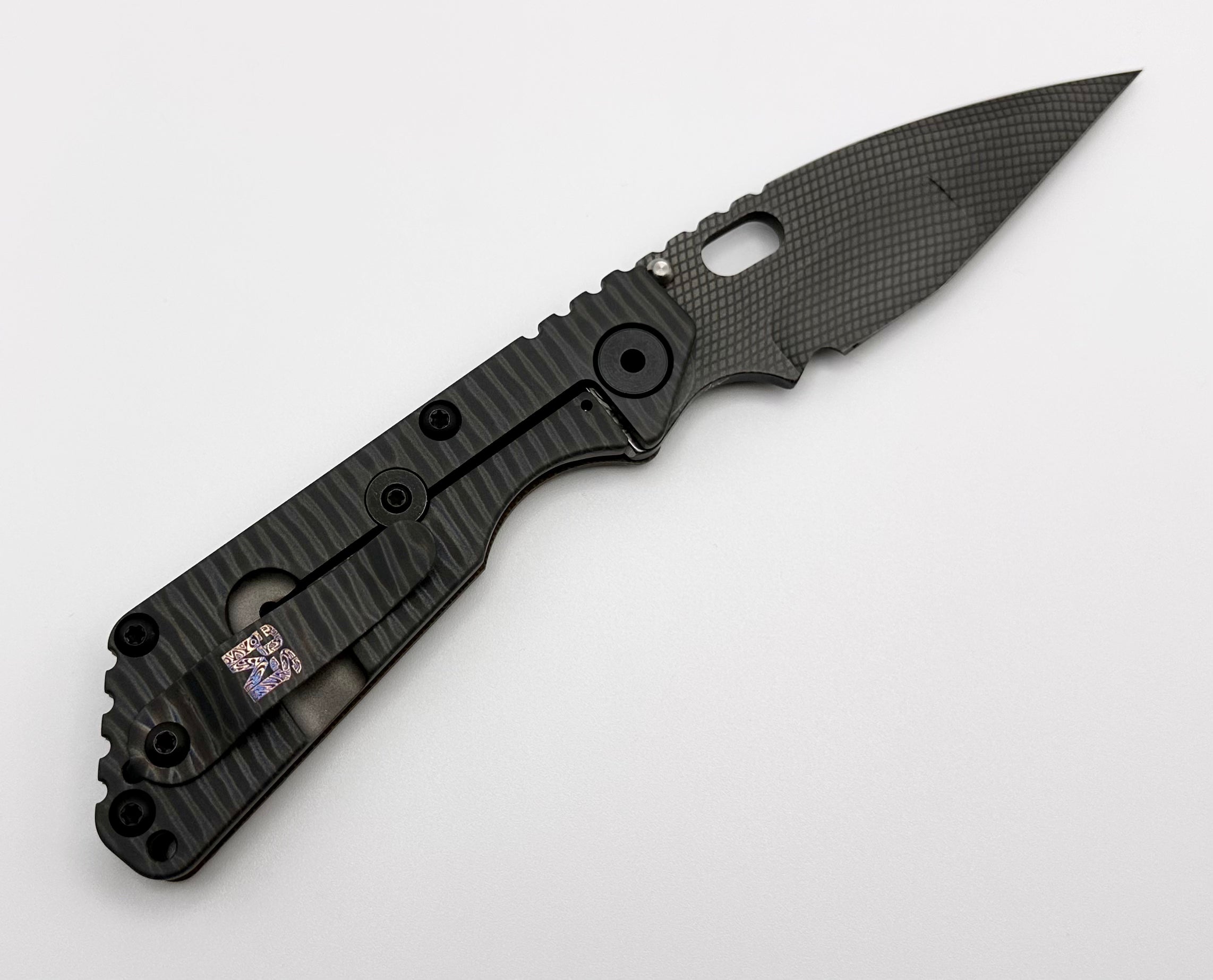 Ultimate Mick Strider SnG Folding Knife - ZigZag Multicolor Scale with Torched Lock & Nightmare Ground Blade