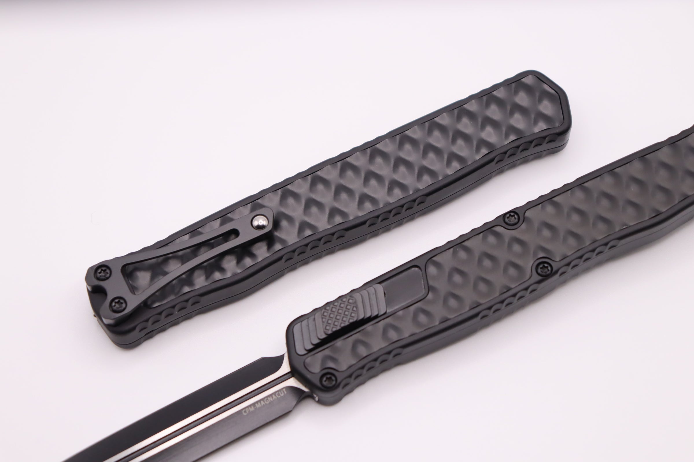 Heretic Knives Cleric II Premium Tactical Double Edge Knife - Black & Stainless Magnacut Blade