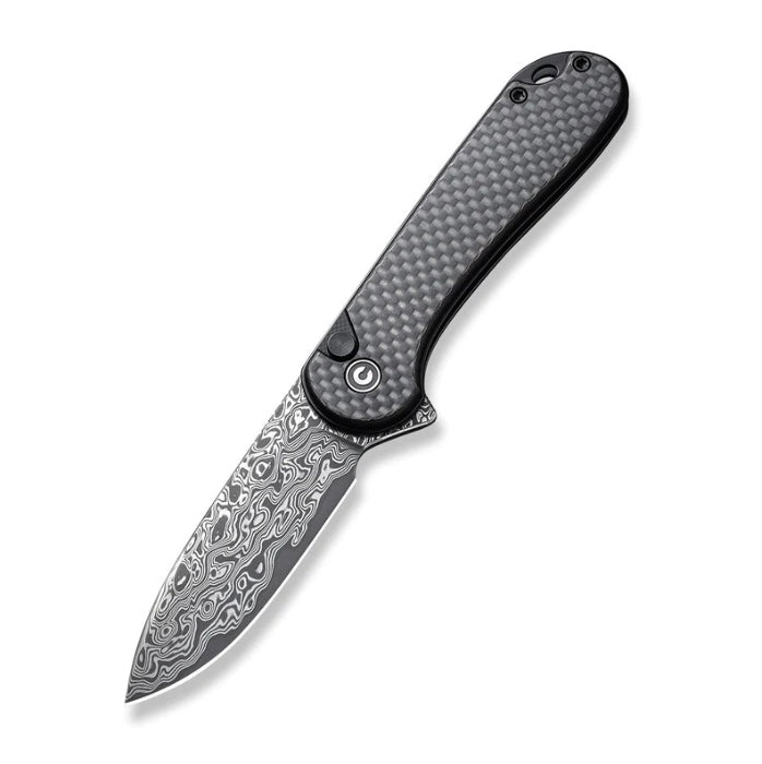 Civivi Elementum II Premium Button Lock Knife - Carbon Fiber & Damascus Blade