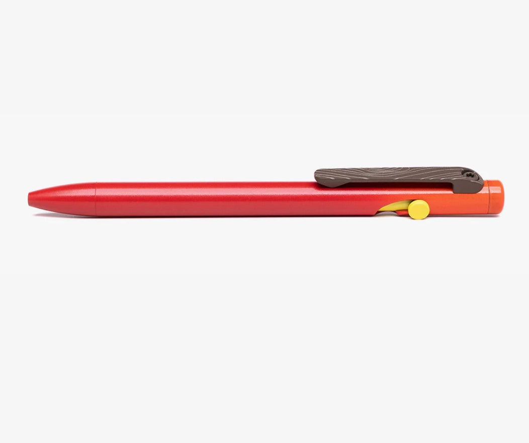 Premium Tactile Turn Titanium Ember Slim Bolt Action Pen - Seasonal Fire Edition