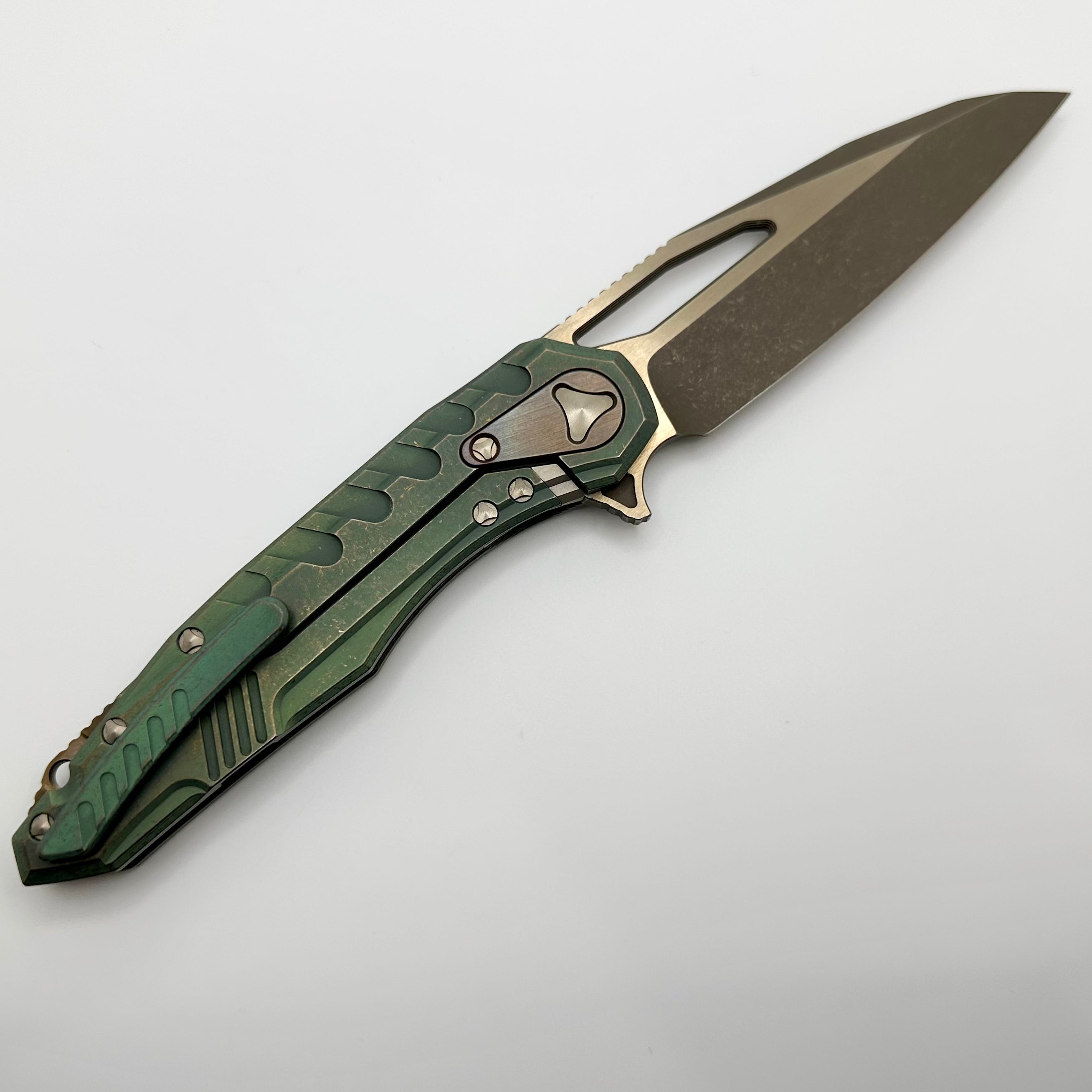 Premium Marfione Custom Sigil MK6 Knife - Antique Green & Bronzed Apocalyptic Finish