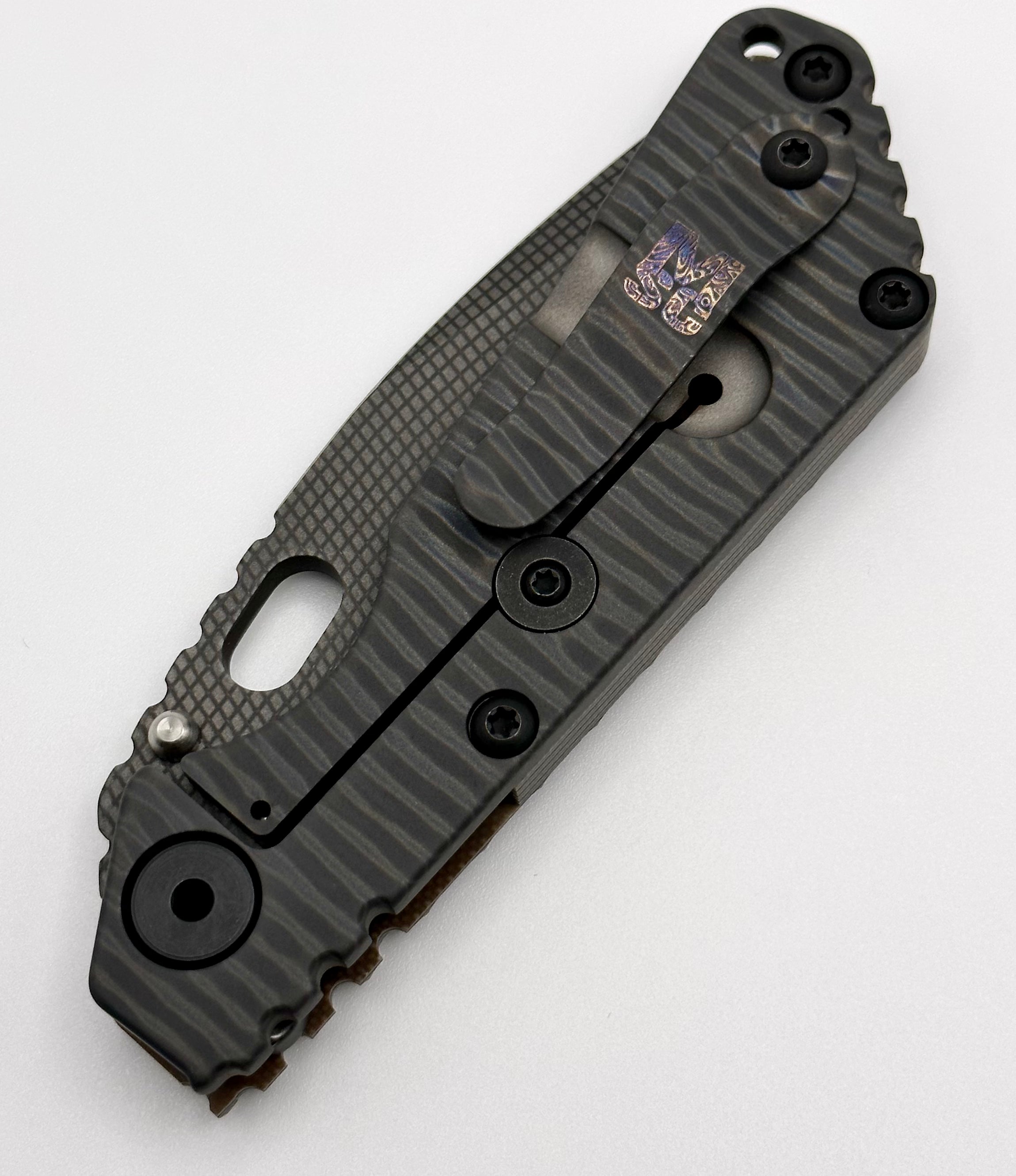 Ultimate Mick Strider SnG Folding Knife - ZigZag Multicolor Scale with Torched Lock & Nightmare Ground Blade