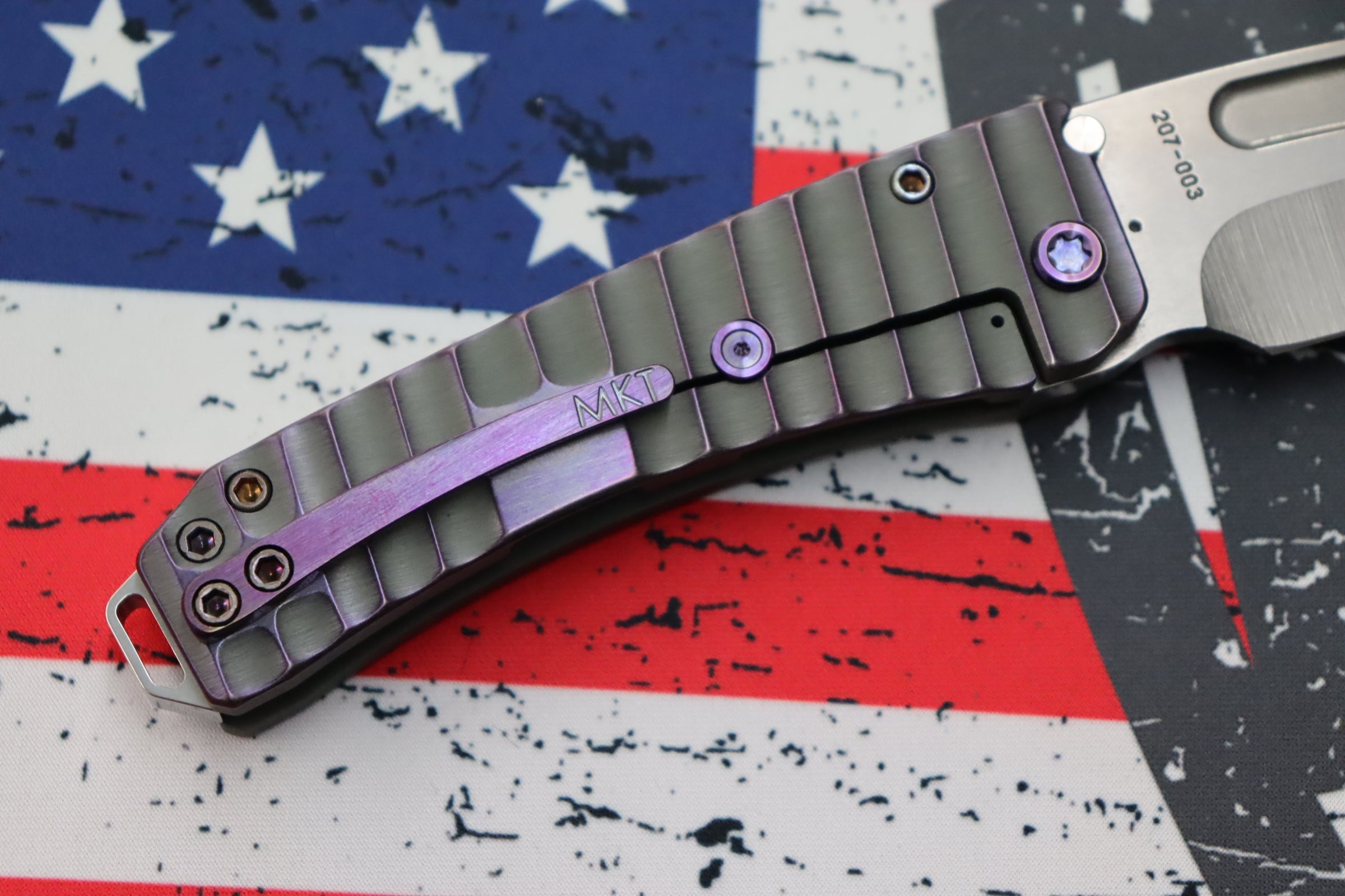 Medford Midi Marauder Tanto: Premium EDC Knife with Violet Gator Belly Handles