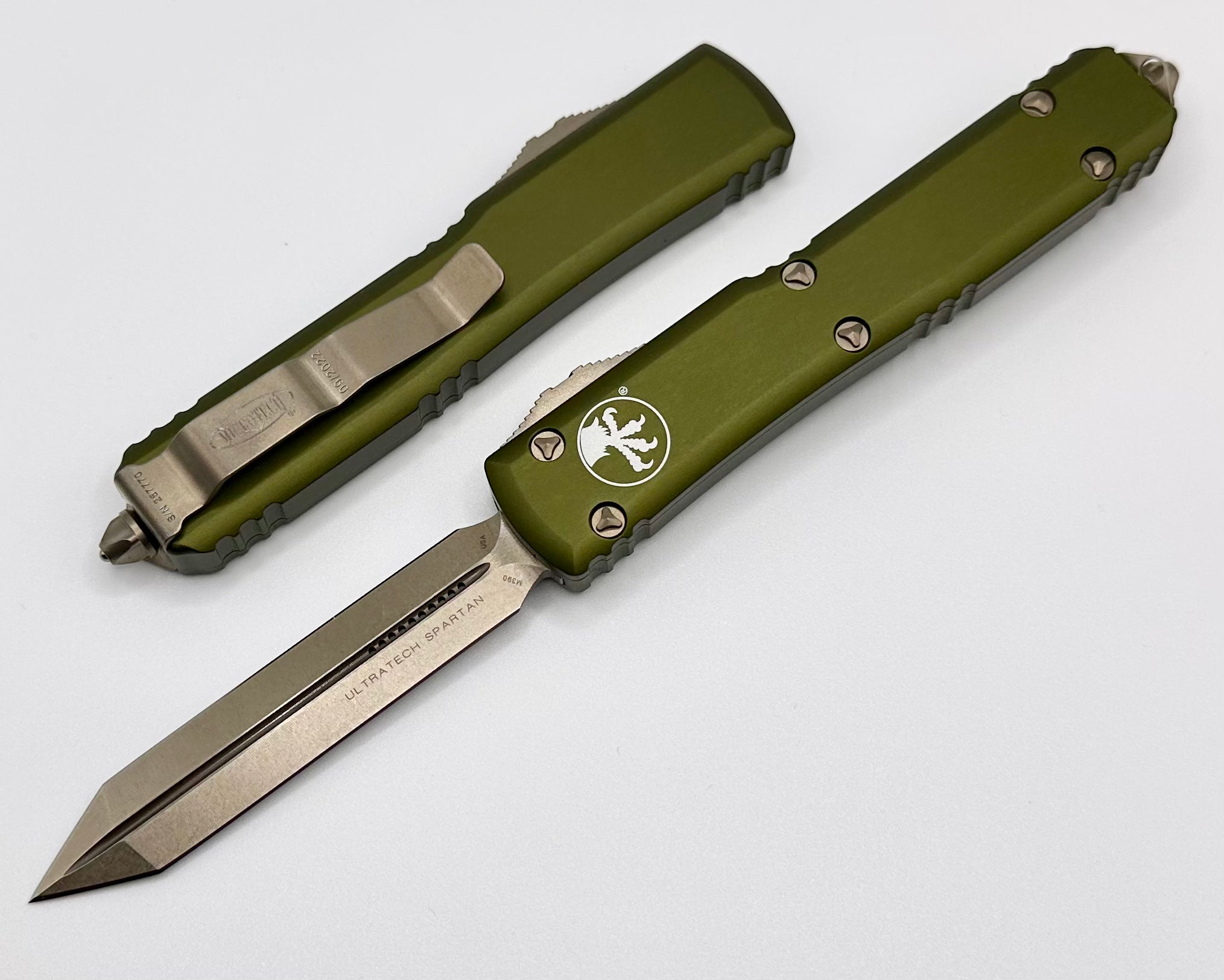 Microtech Ultratech Spartan Bronze & OD Green Tactical Knife - Premium Edition