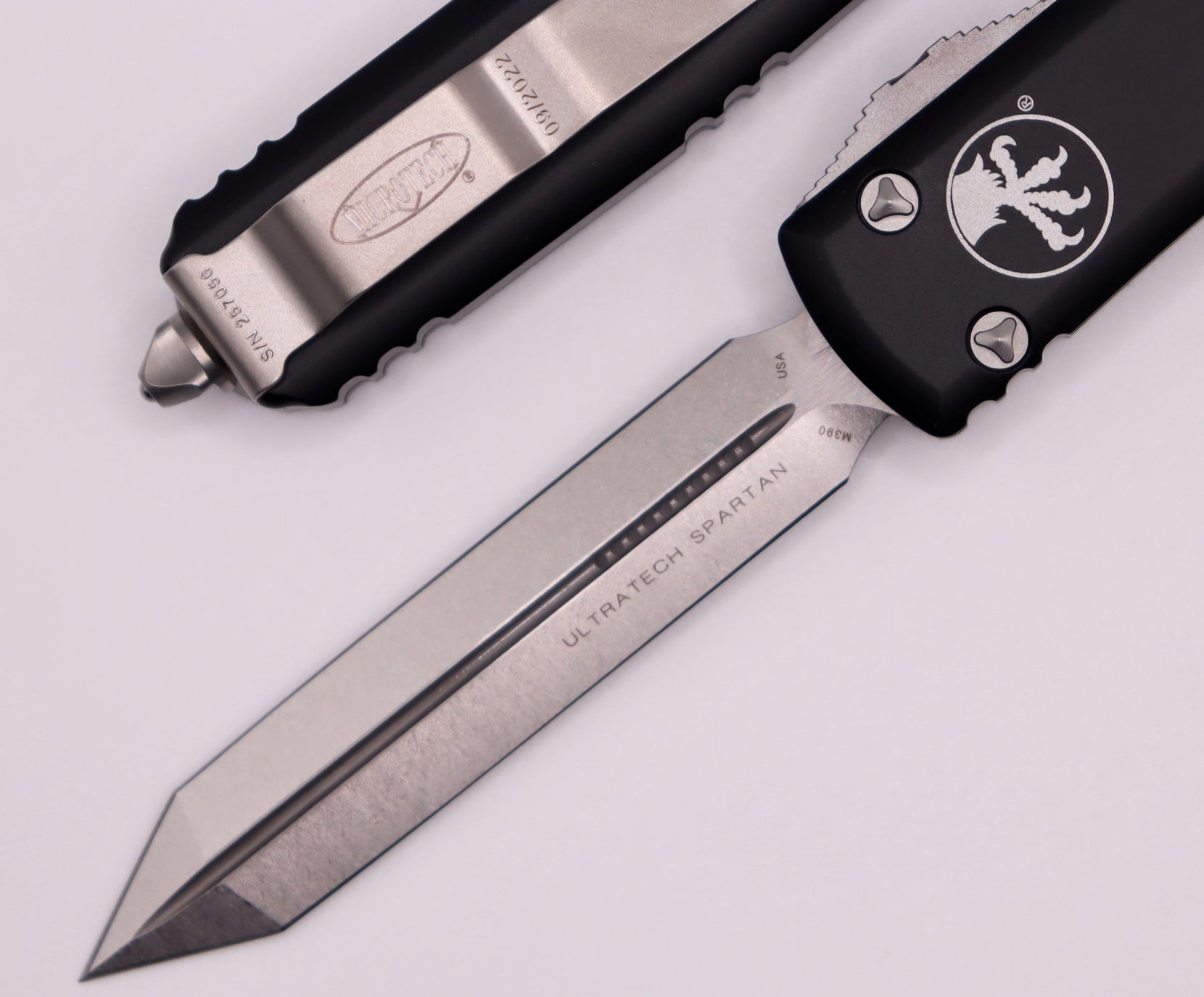 Premium Microtech Ultratech Spartan Stonewash Tactical Knife - Standard & Black