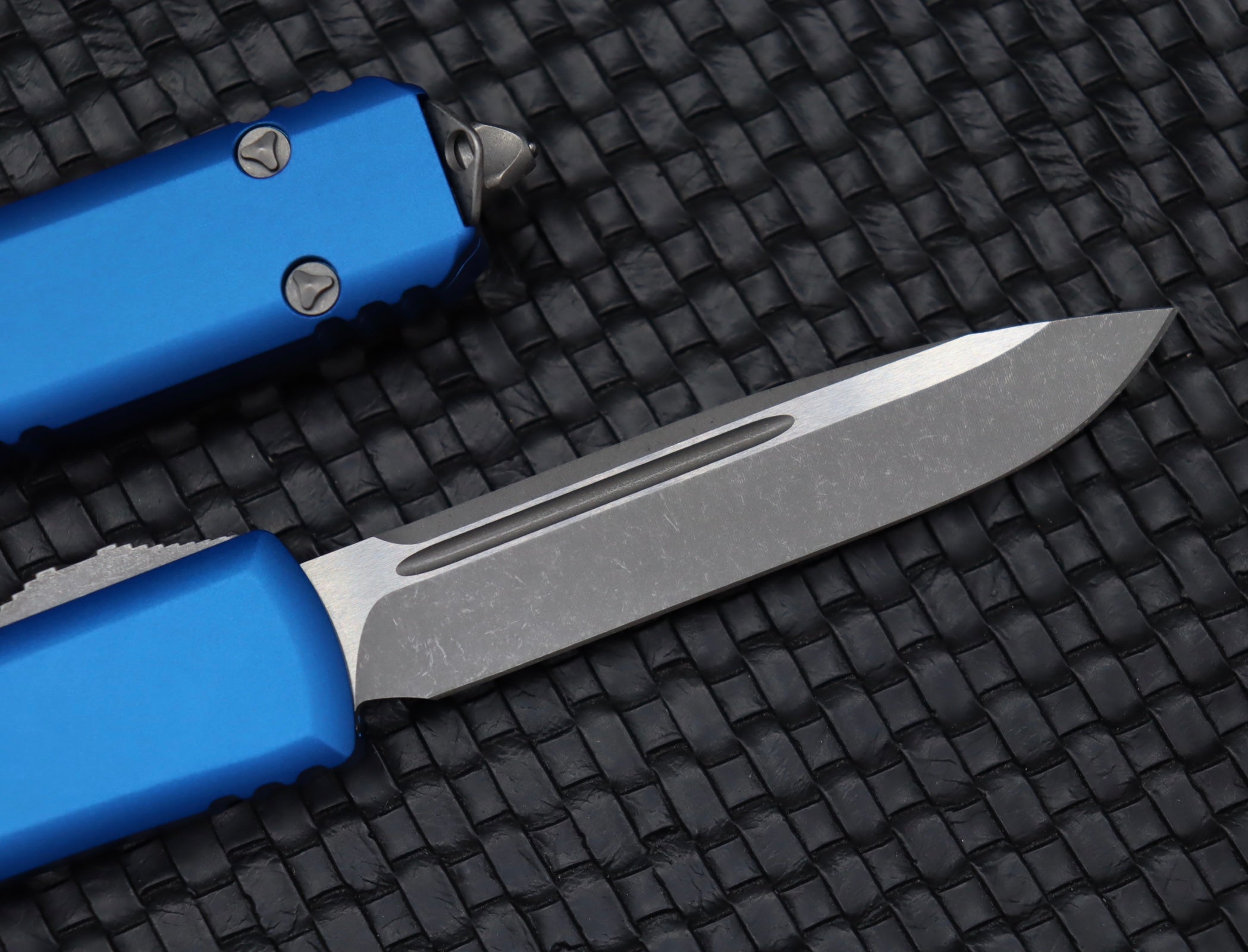 Microtech Ultratech Premium Apocalyptic Blue OTF Knife