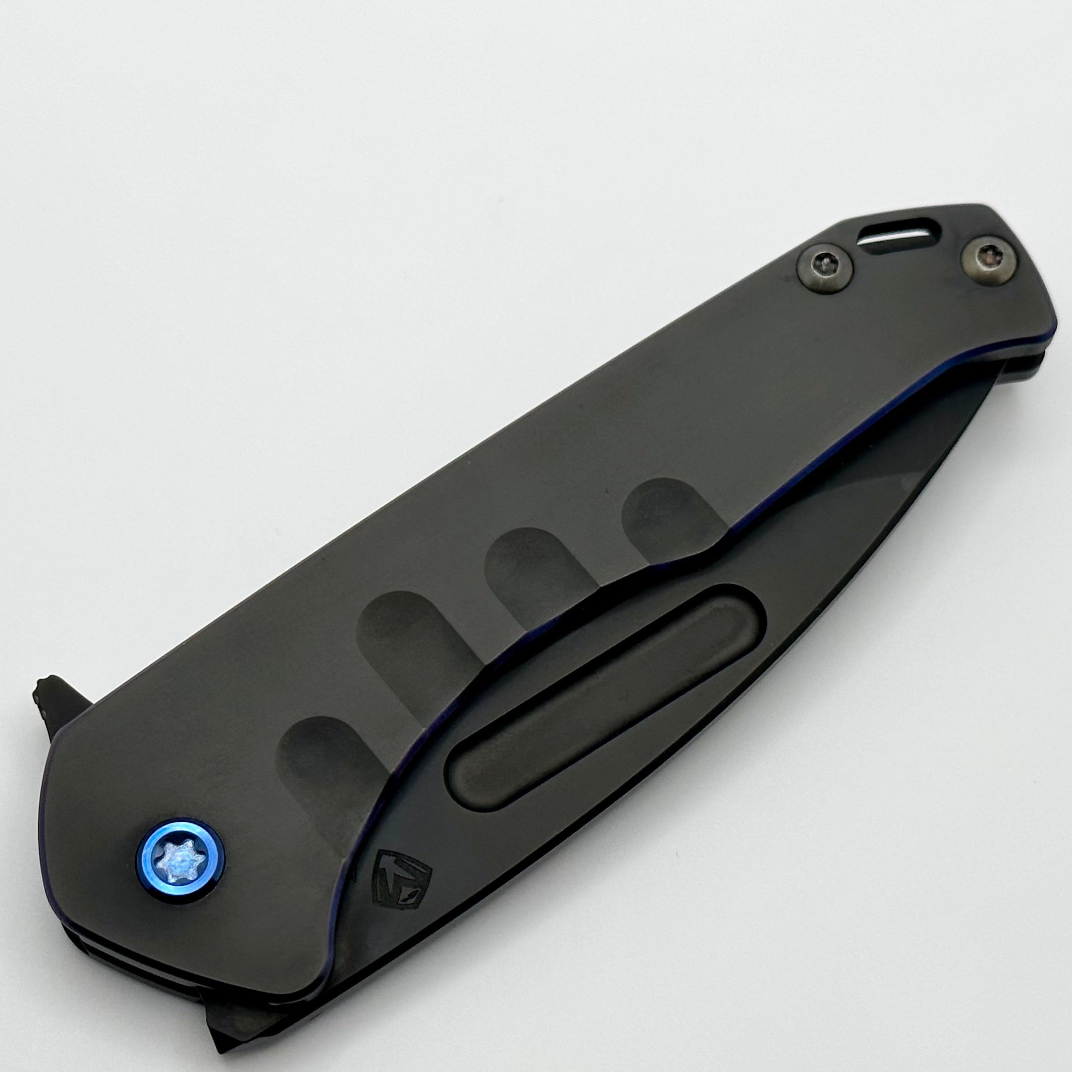 Medford Praetorian Slim Flipper: Premium S45VN Blade with PVD Finish & Blue Accents